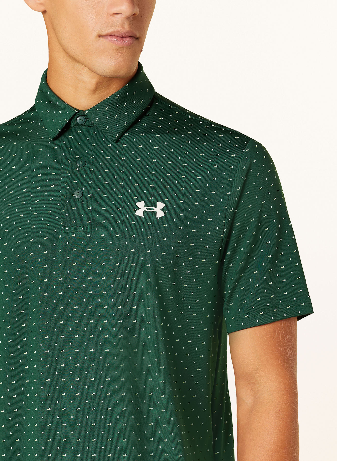 Under armour green polo shirt top