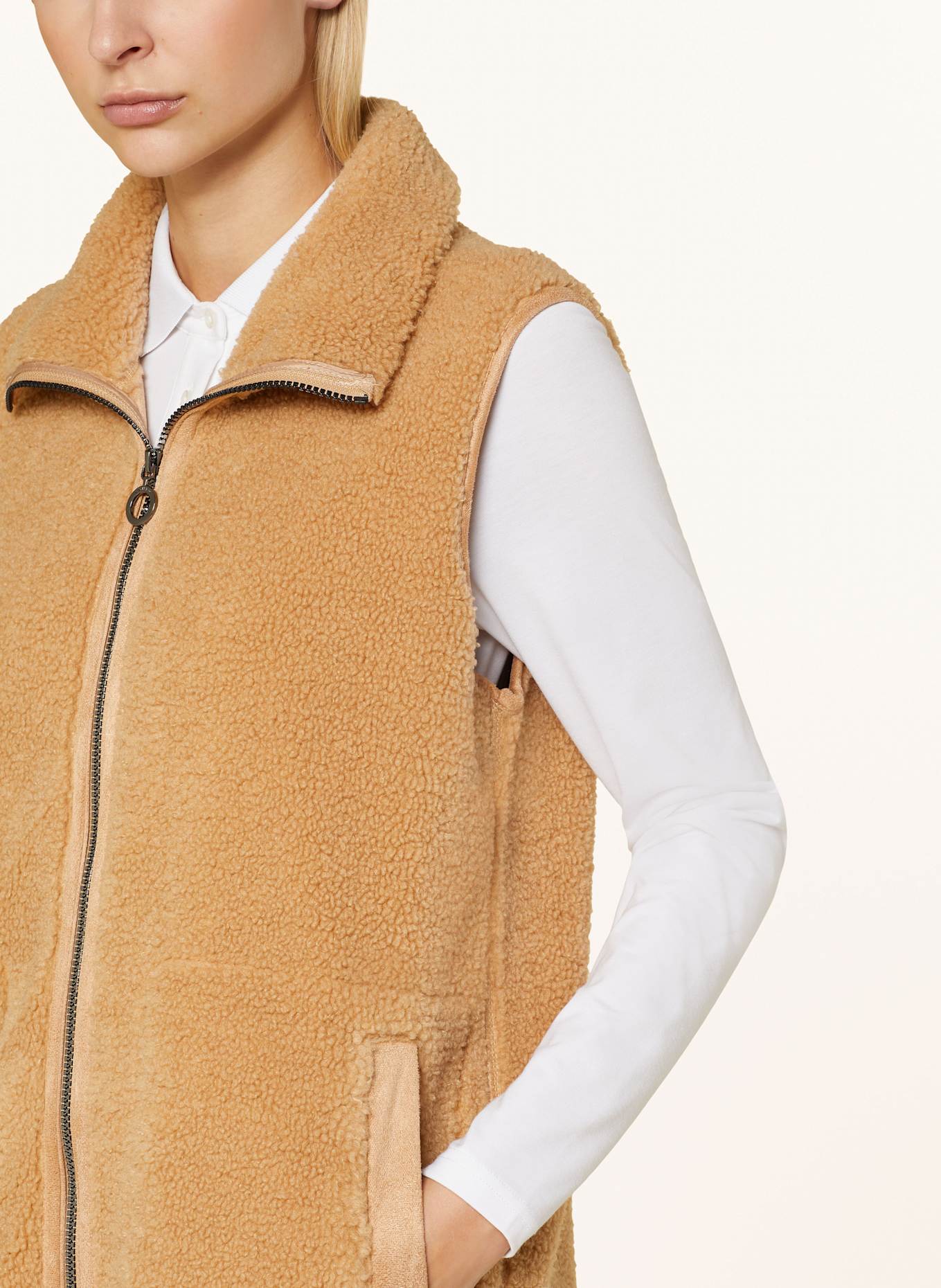 Camel fur vest sales