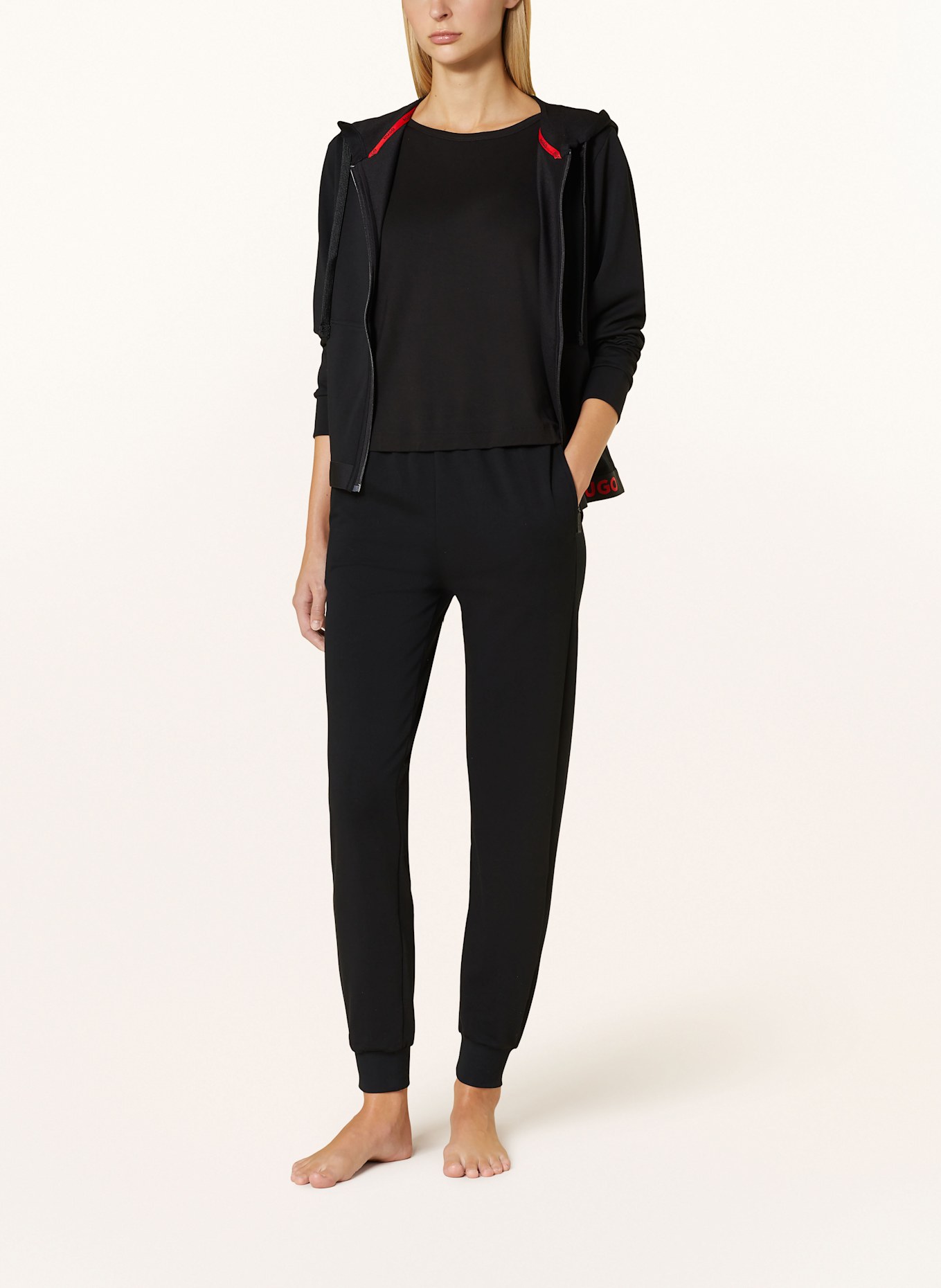 HUGO Pantalon lounge SPORTY: NOIR