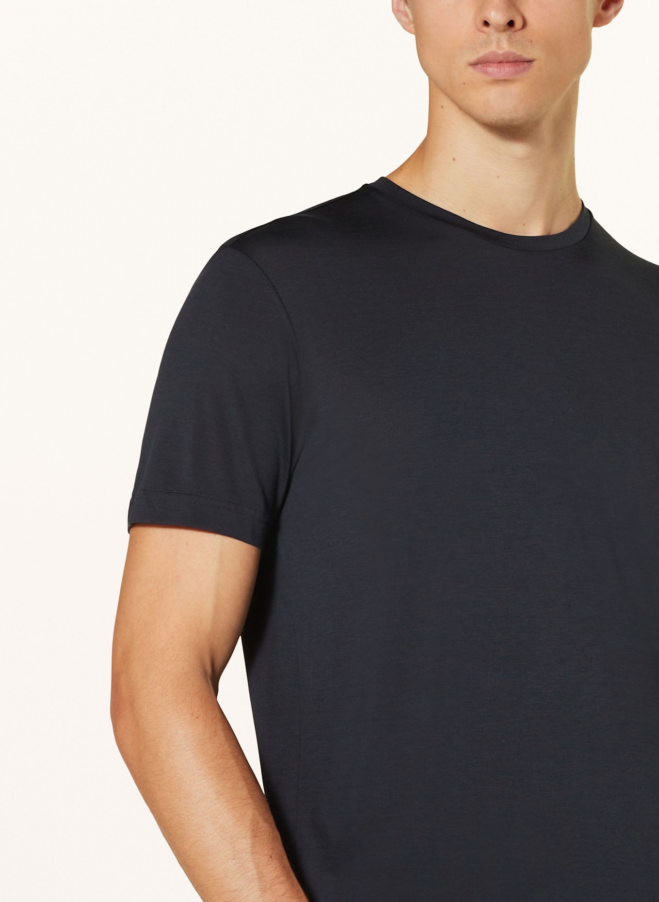 Stefan Brandt T-shirt made of silk, Color: DARK BLUE (Image 4)