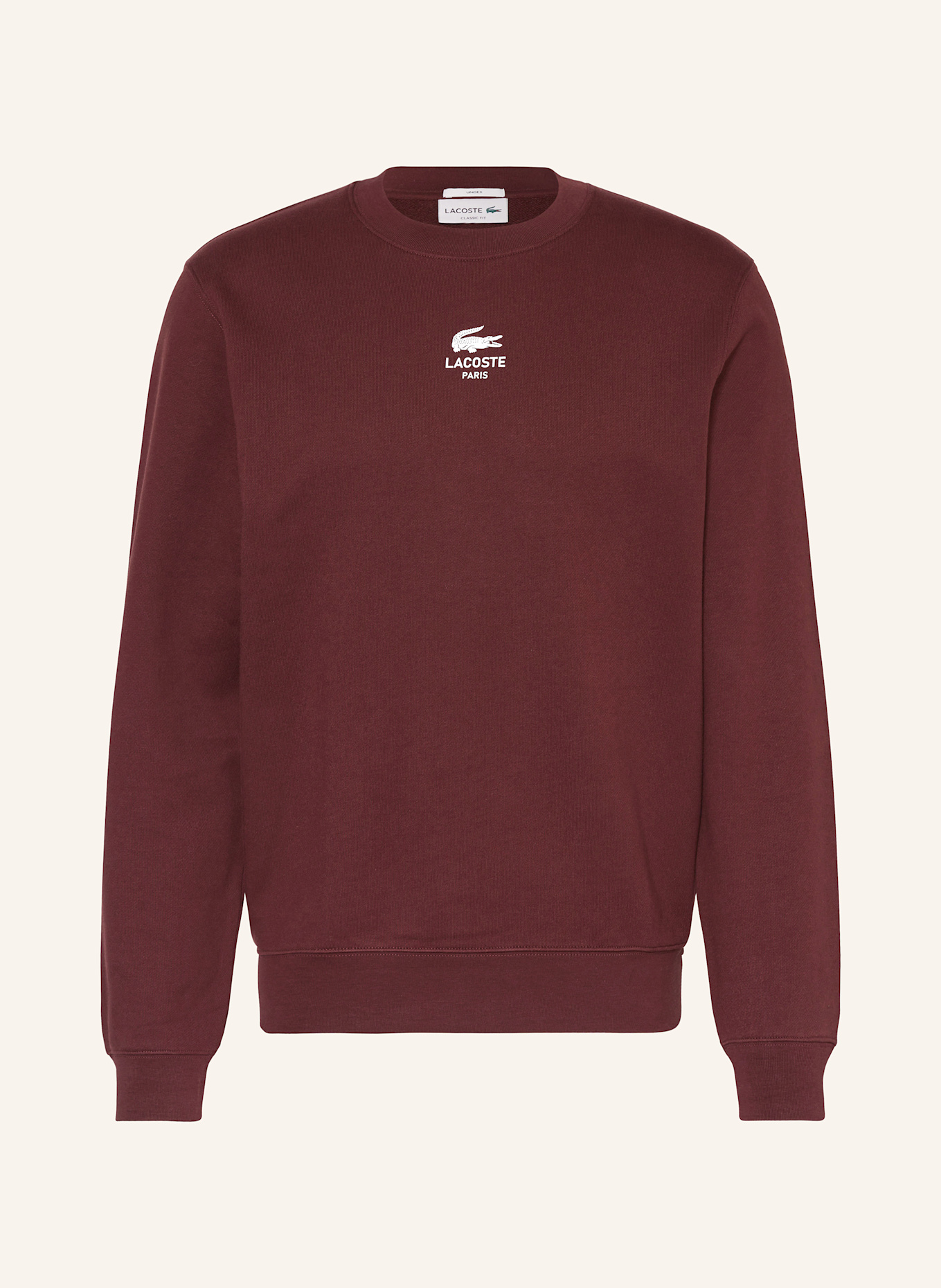 LACOSTE Sweatshirt: DUNKELROT