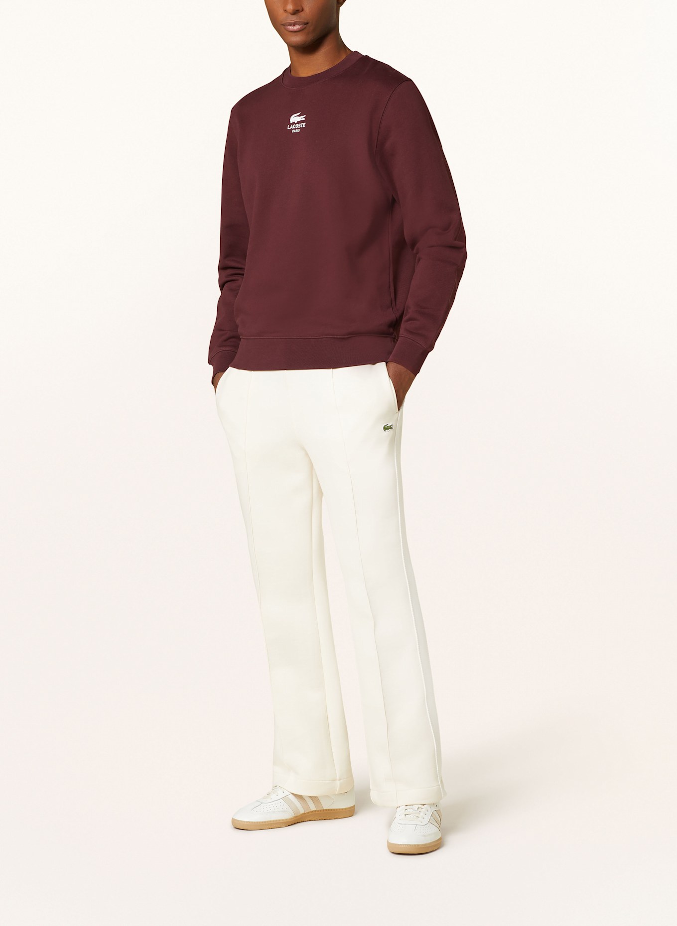 LACOSTE Sweatshirt: DUNKELROT