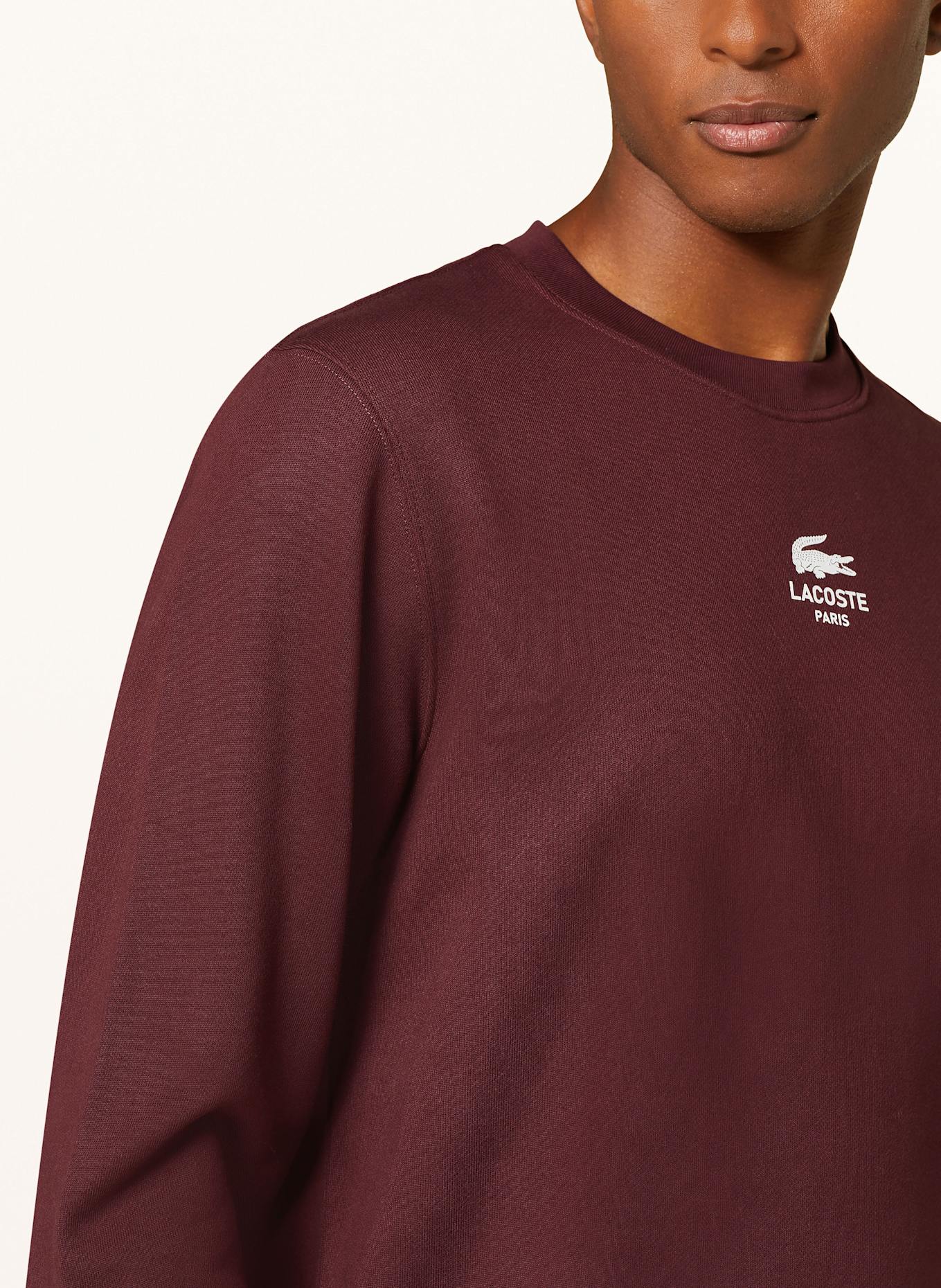 LACOSTE Sweatshirt: DUNKELROT