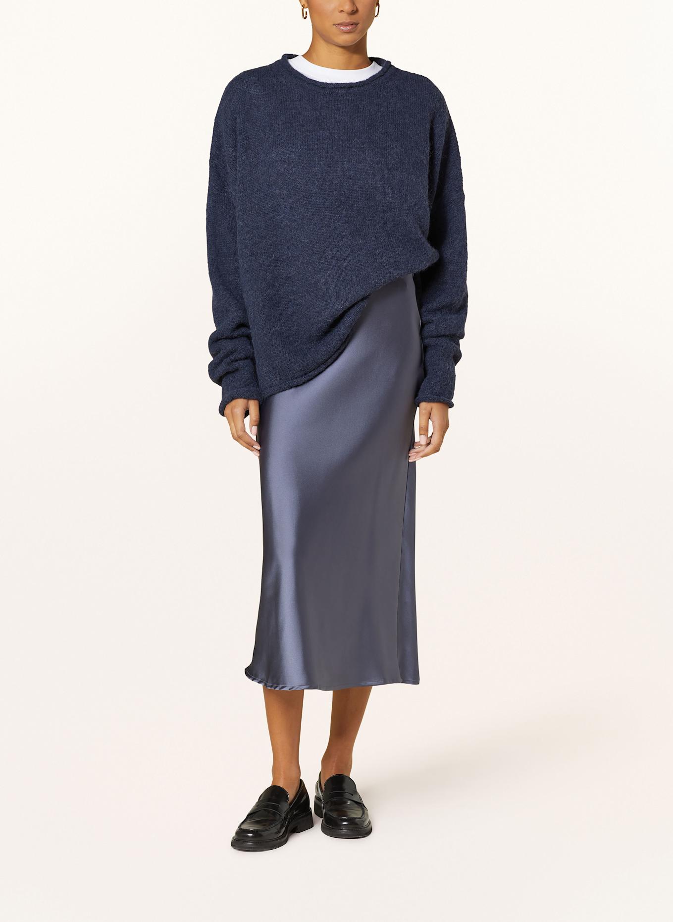 gina tricot jupe en satin: BLEU GRIS