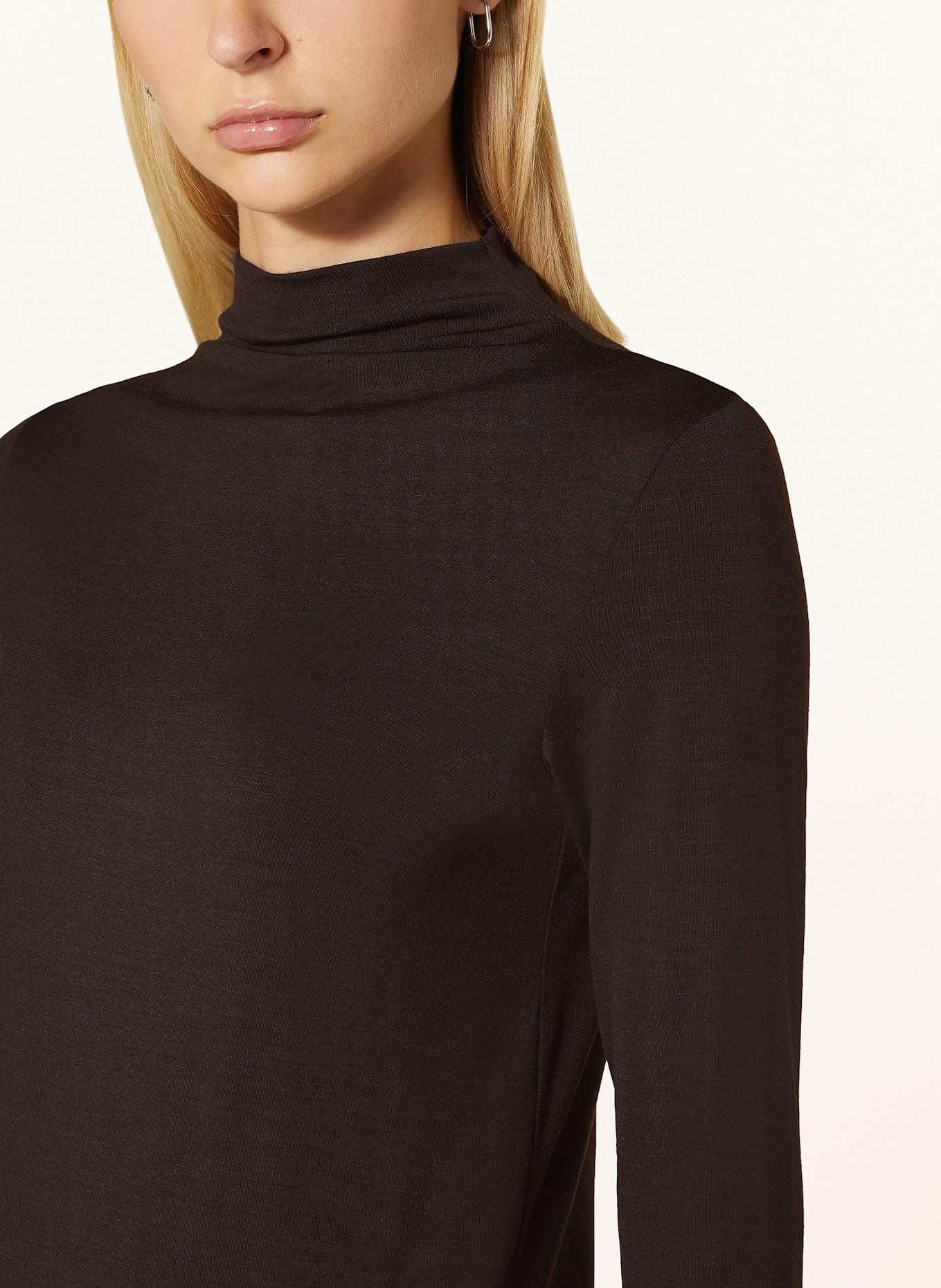 JEANNE BARET Long sleeve shirt NAVARINO: DARK BROWN