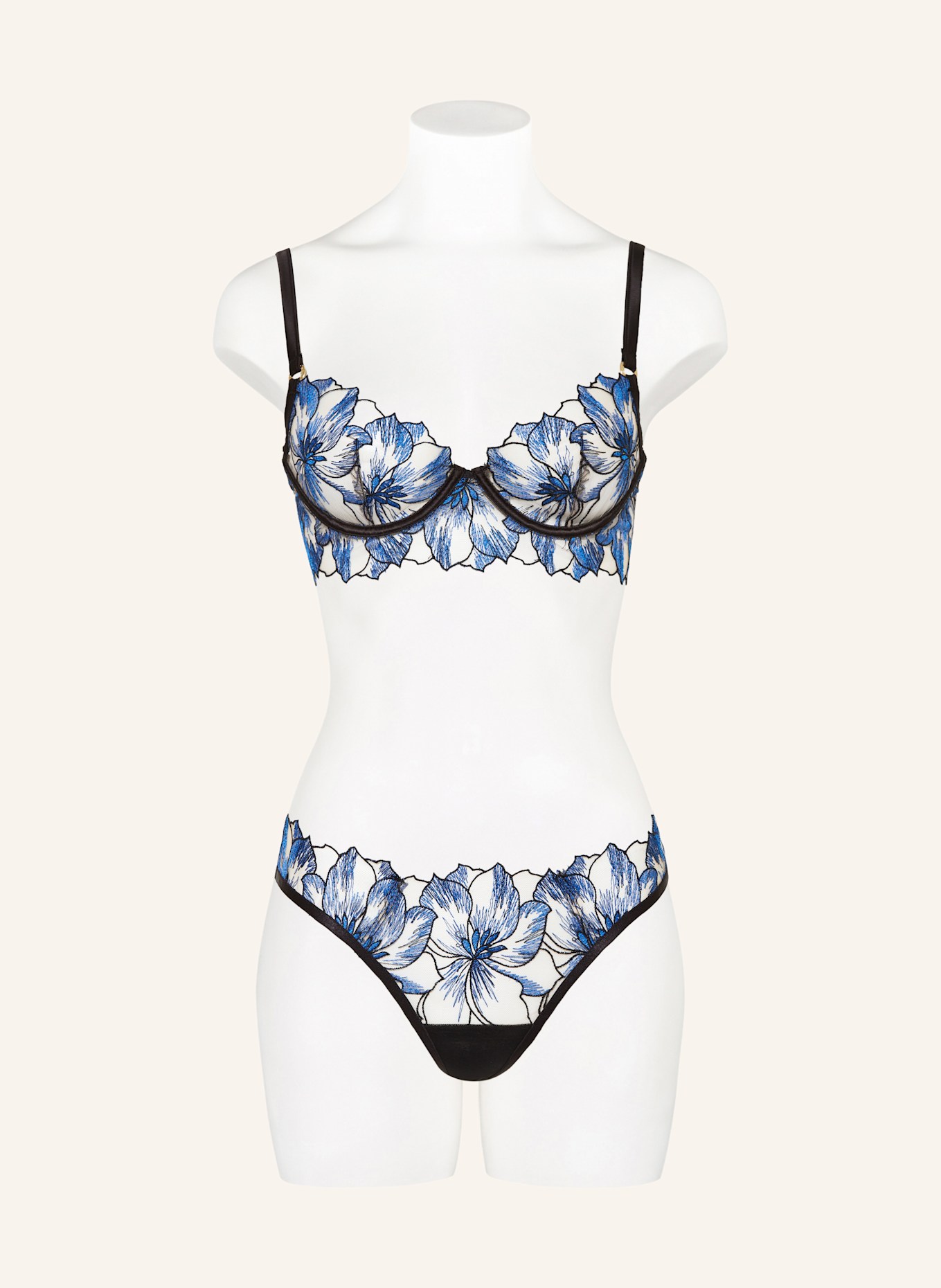 BLUEBELLA Stringi LYANDRA, Kolor: CZARNY/ NIEBIESKI (Obrazek 2)