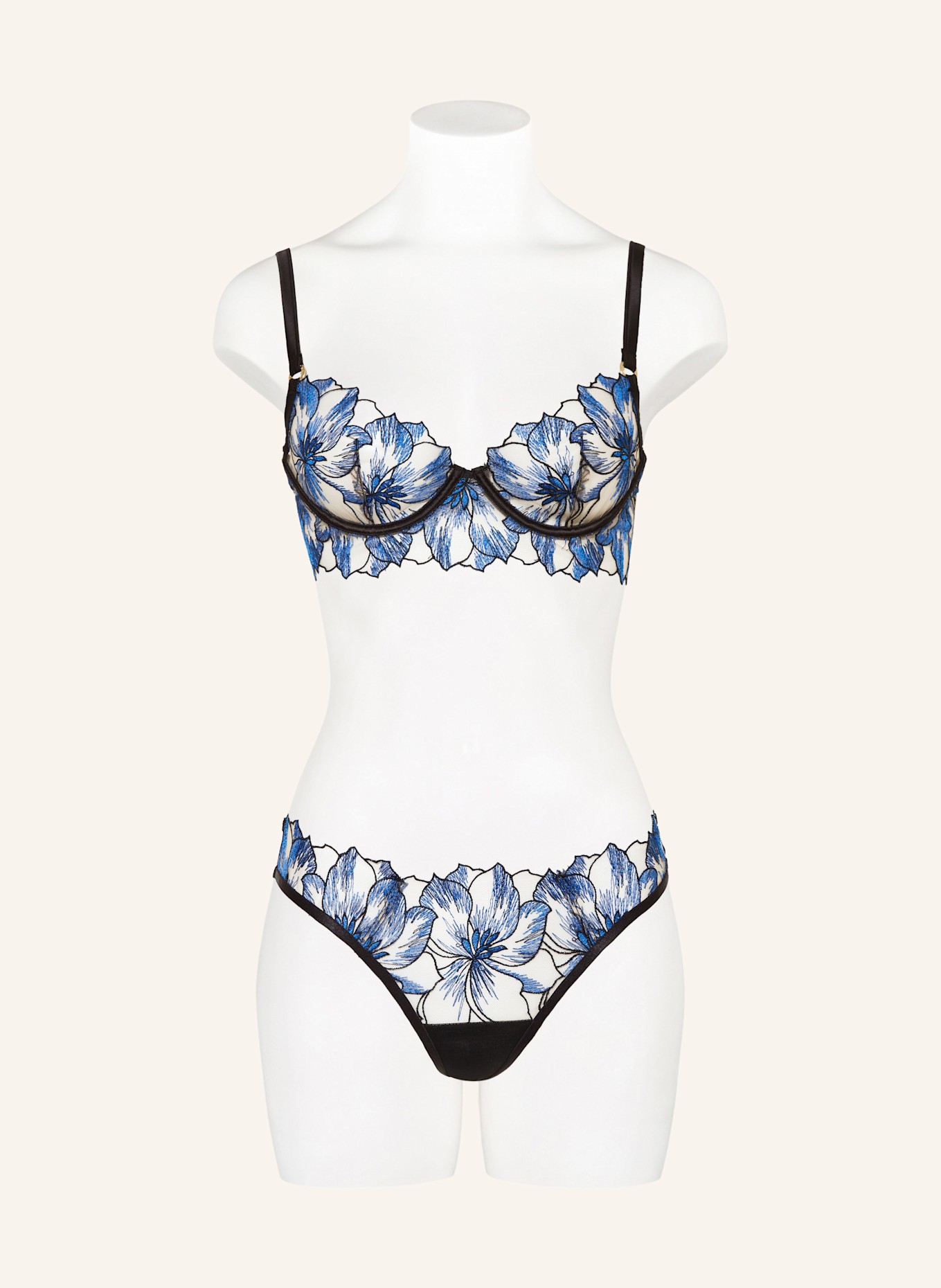 BLUEBELLA LYANDRA underwired bra, Color: BLACK/ BLUE (Image 2)