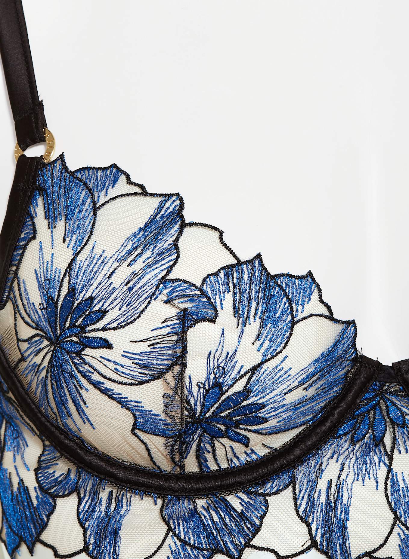 BLUEBELLA LYANDRA underwired bra, Color: BLACK/ BLUE (Image 4)