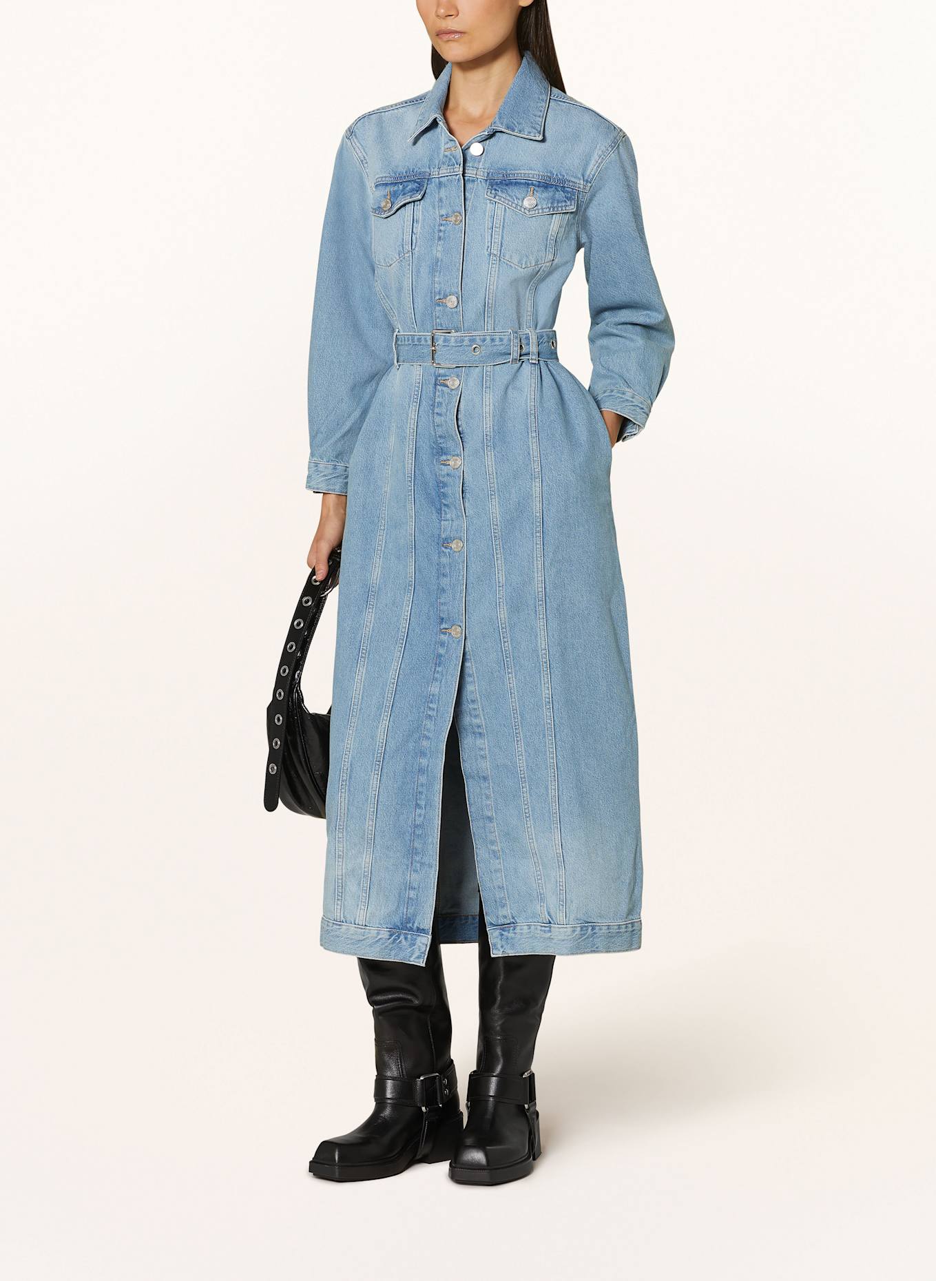 FRAME Jeanskleid THE OVERLONG TRUCKER: HELLBLAU