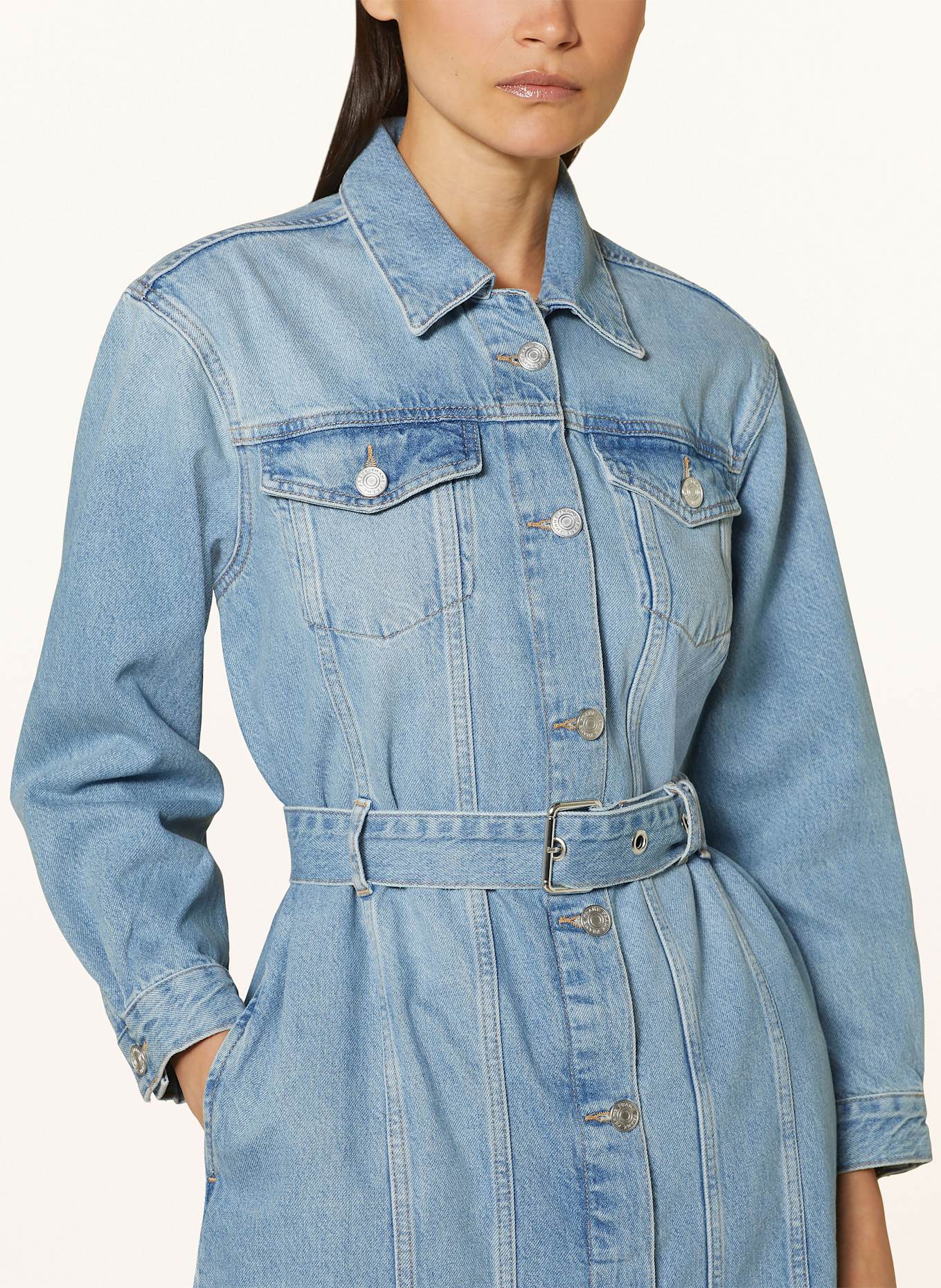 FRAME Jeanskleid THE OVERLONG TRUCKER: HELLBLAU