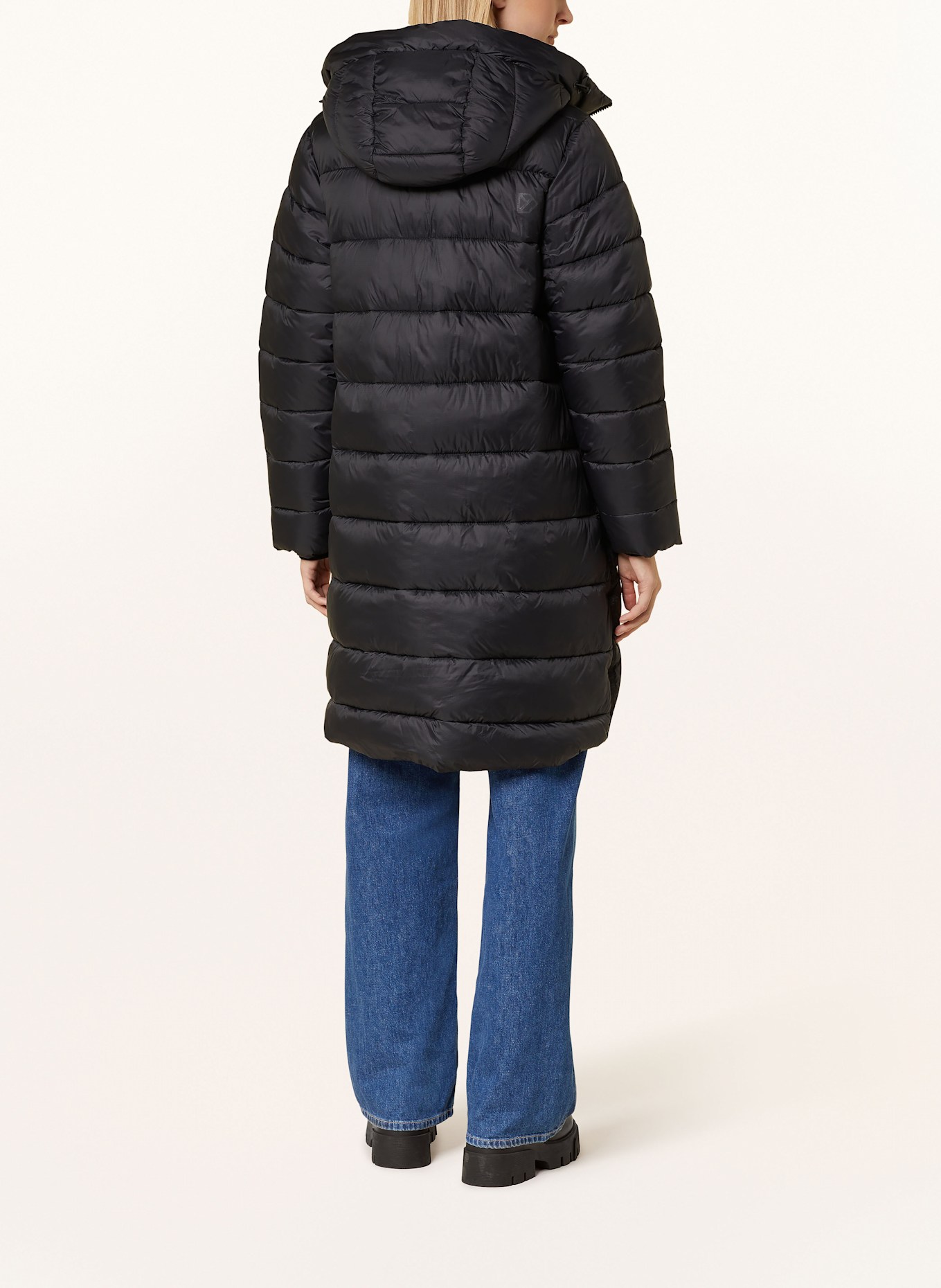 DIDRIKSONS Płaszcz pikowany MARION: CZARNY