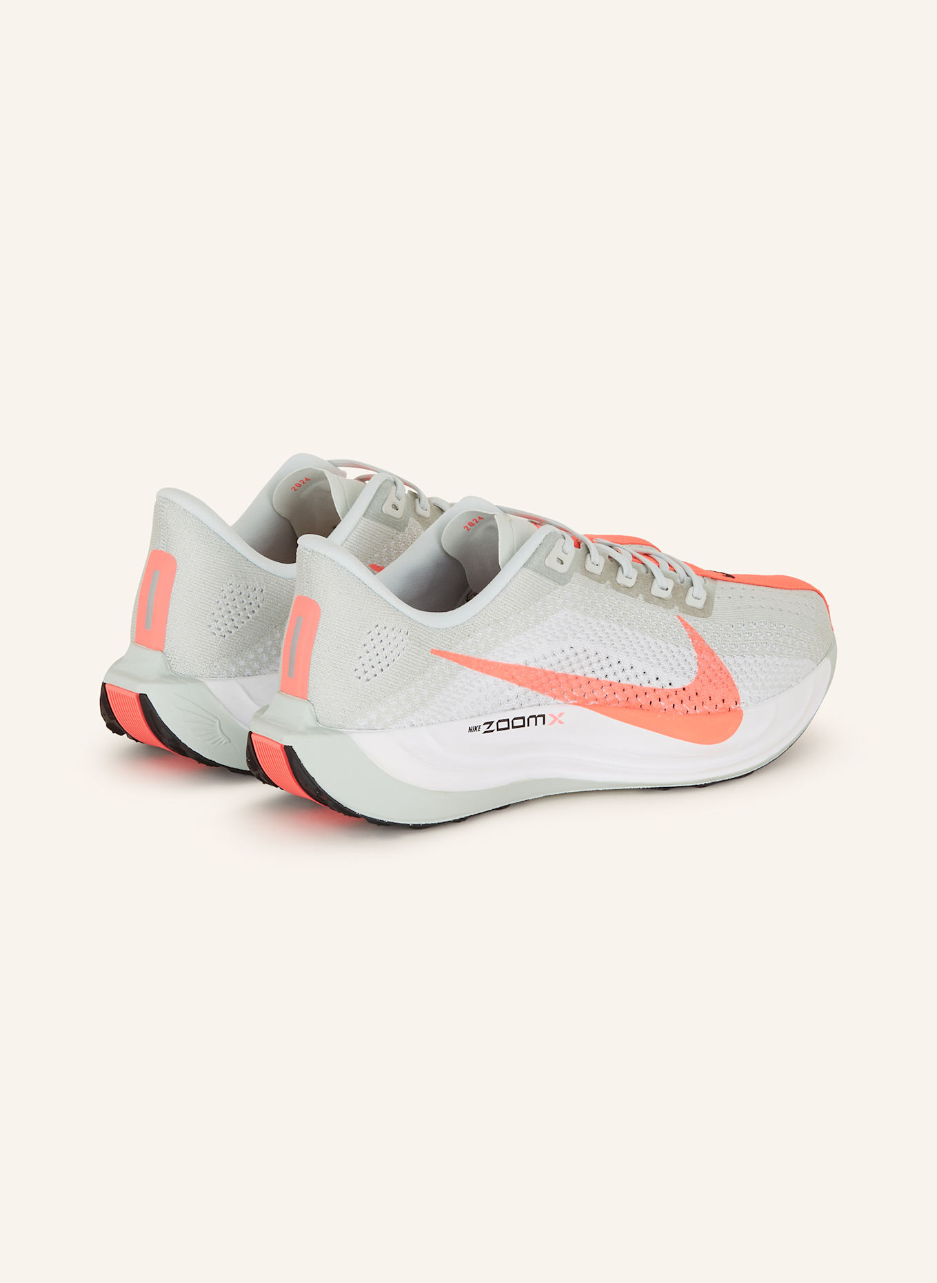 Nike PEGASUS PLUS running shoes, Color: LIGHT GRAY/ NEON PINK (Image 2)