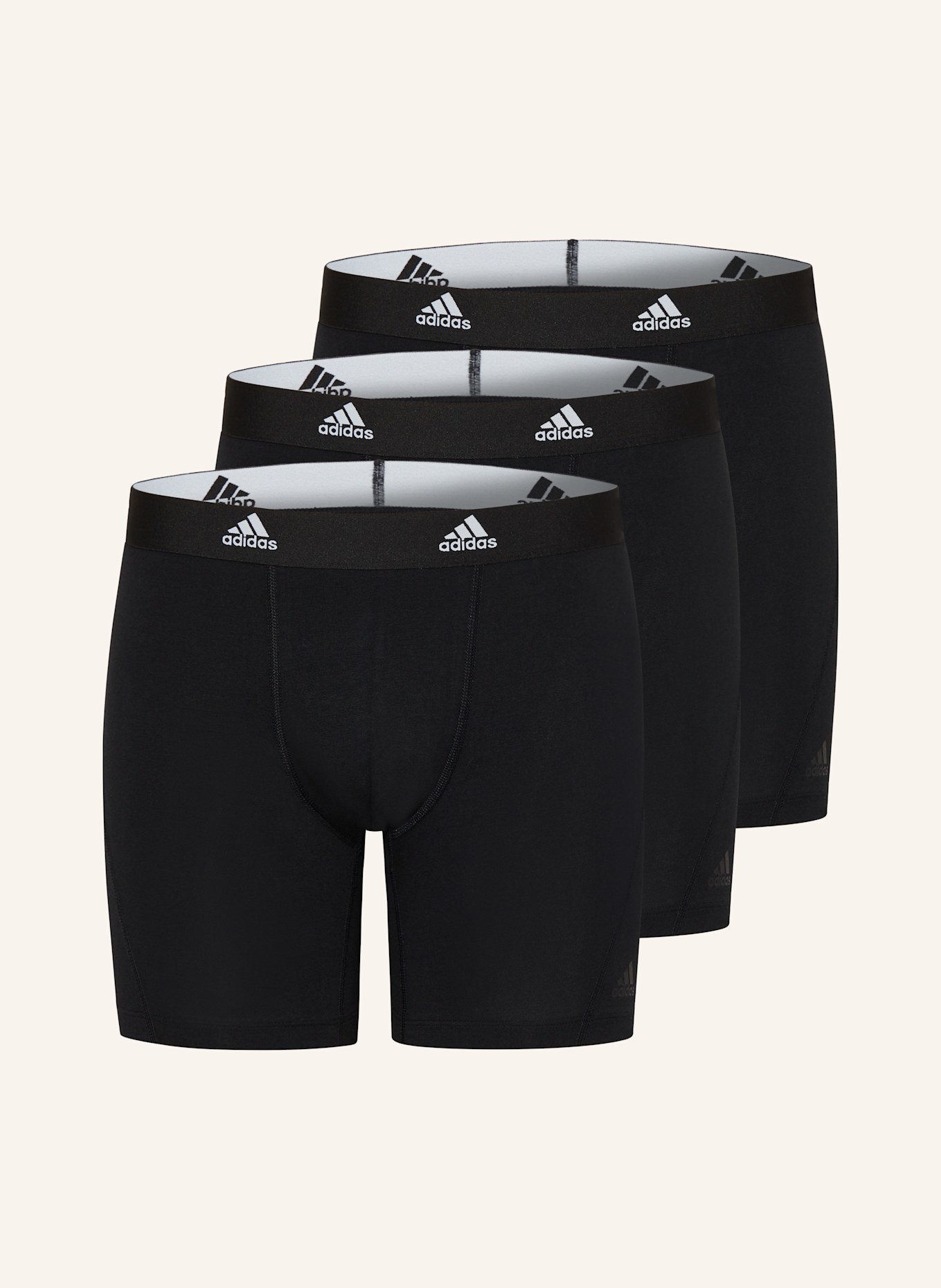 adidas 3-pack boxer shorts in black