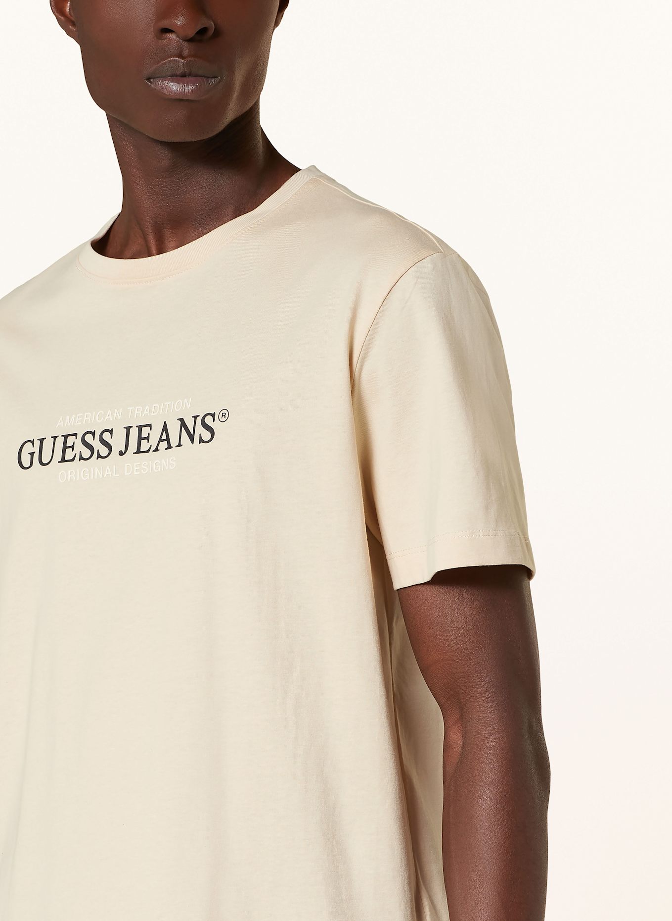 GUESS JEANS T shirt in cream