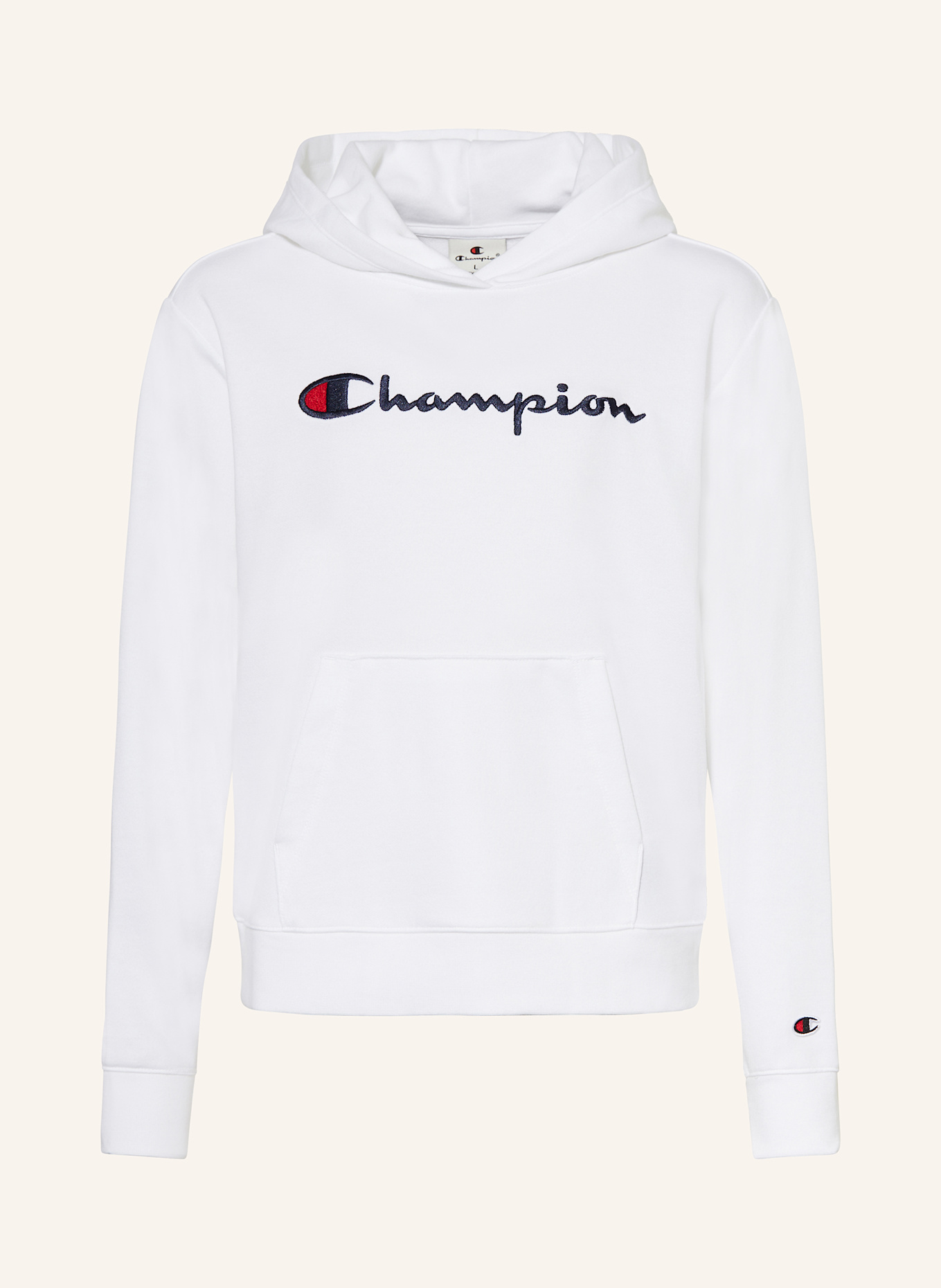 Champion Hoodie in weiss dunkelblau