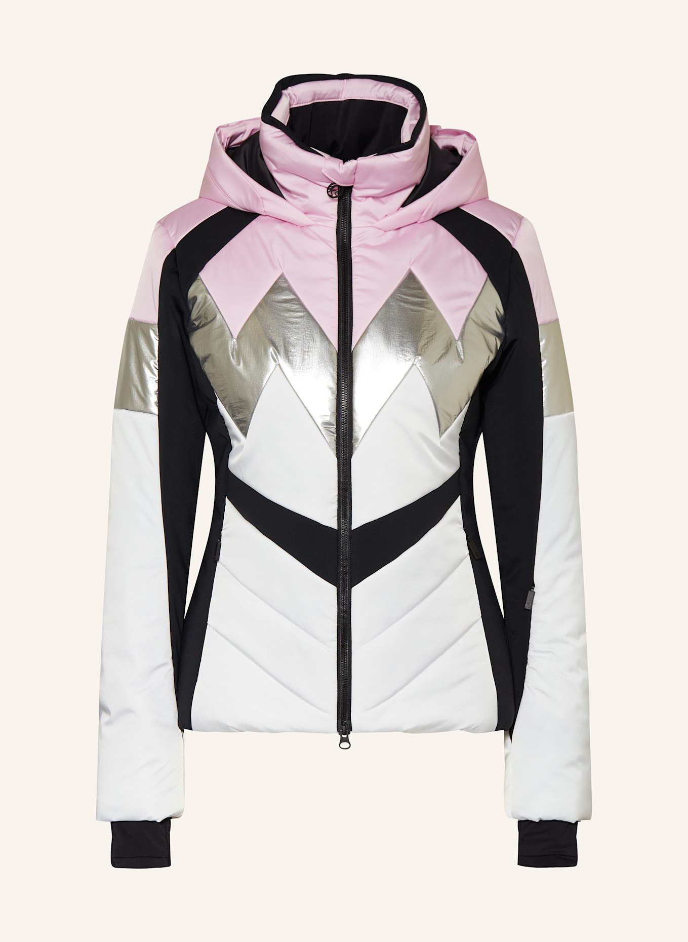 SPORTALM Ski jacket: LIGHT PINK / WHITE / SILVER
