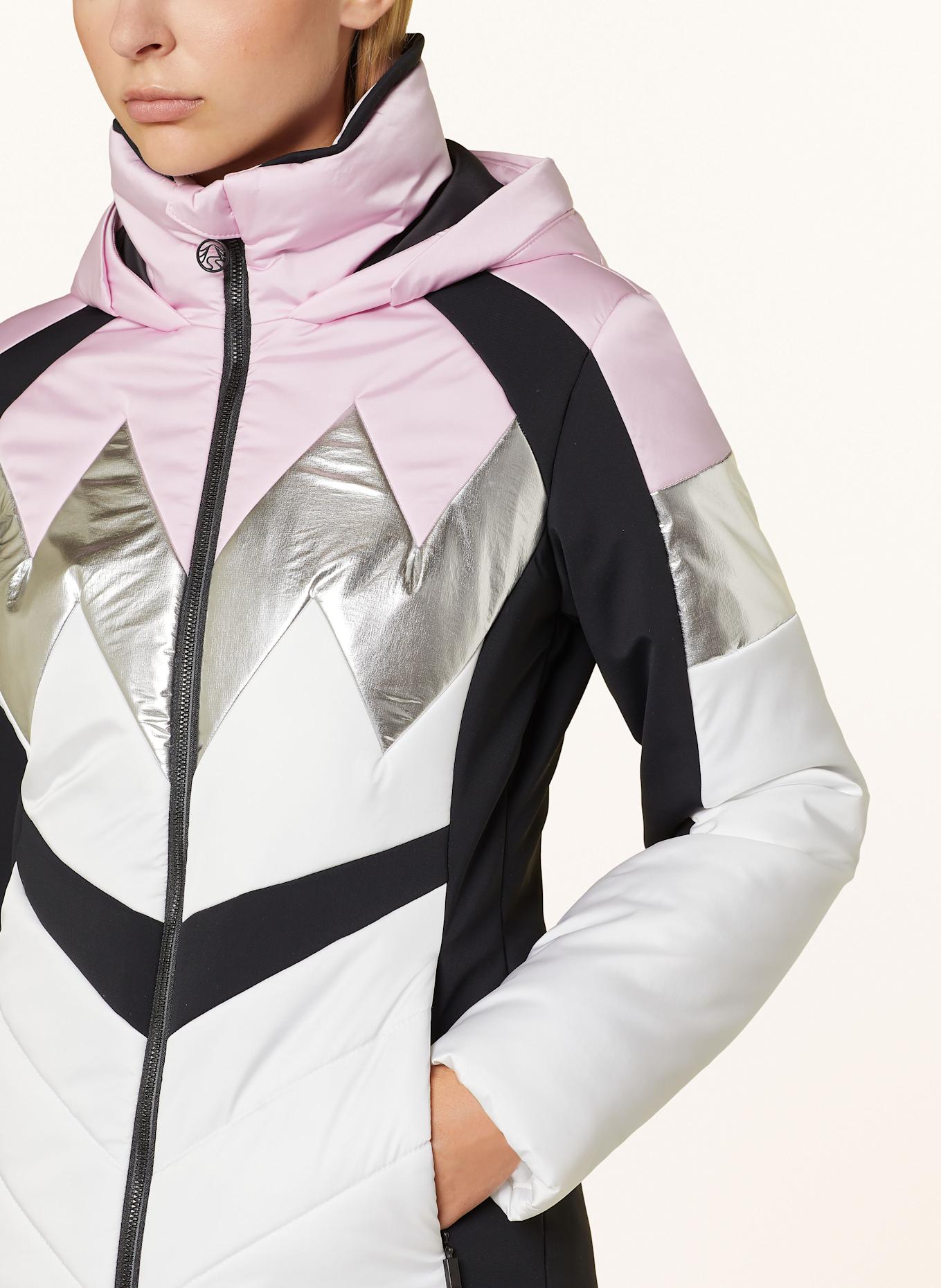 SPORTALM Ski jacket in light pink white silver