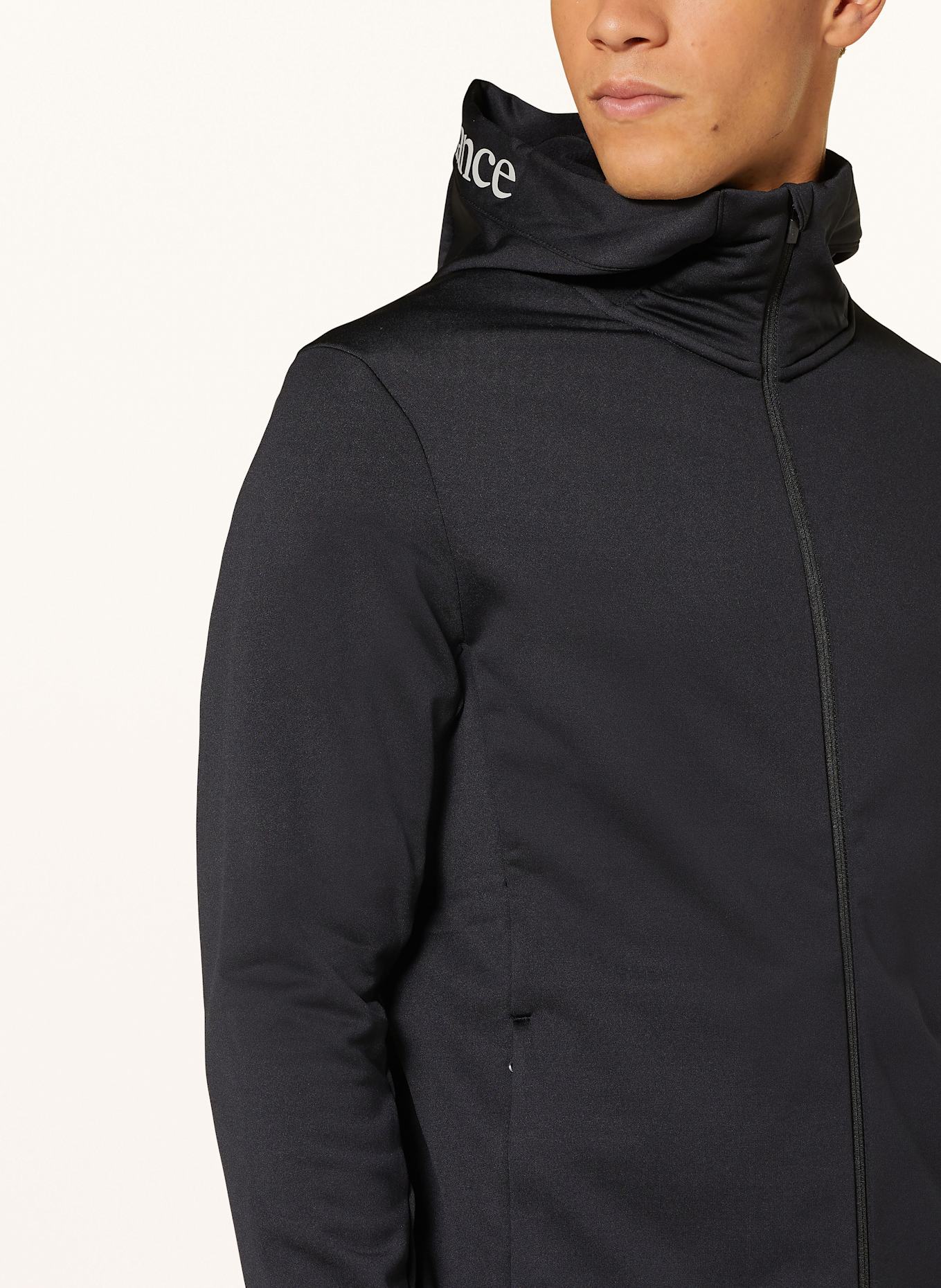 Peak Performance Black Zipped Hoodie With Print And Embroidered Ornaments In Cotton Man Versace, Color: BLACK (Image 5)