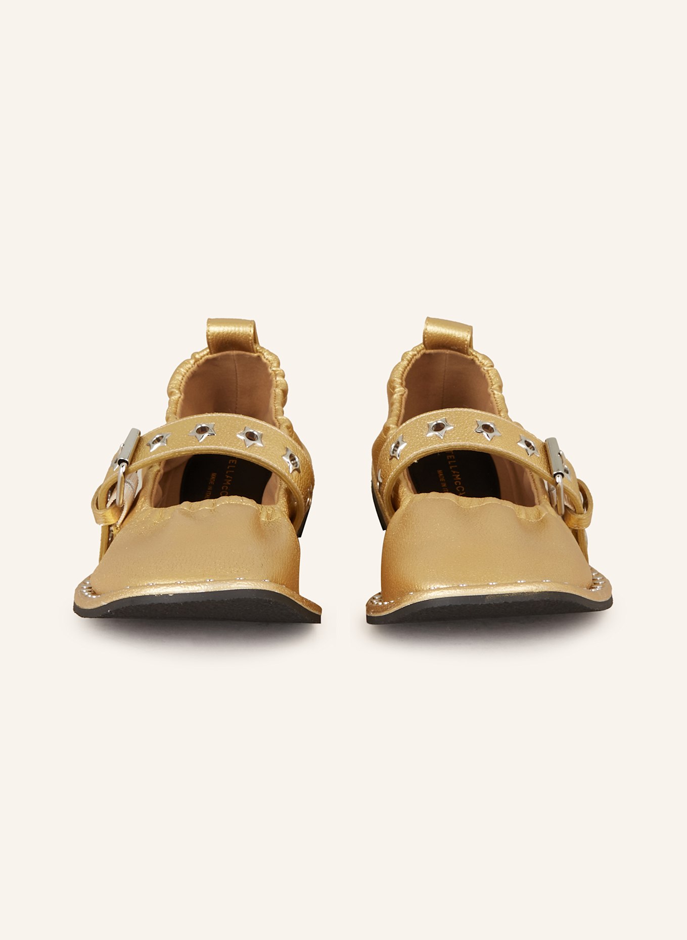 STELLA McCARTNEY Mary-Jane-Ballerinas FALABELLA mit Nieten: GOLD