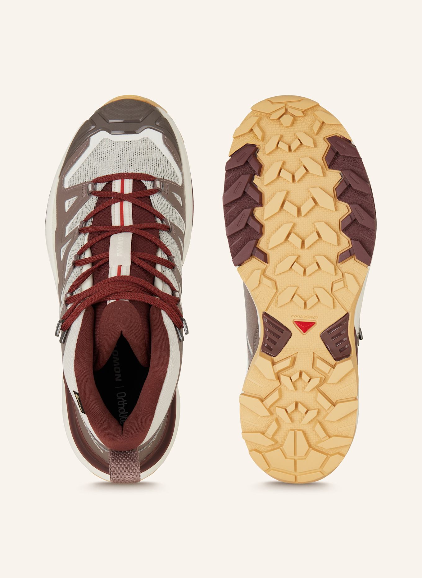 SALOMON Wanderschuhe X ULTRA 360 EDGE MID GTX: BRAUN / HELLBRAUN