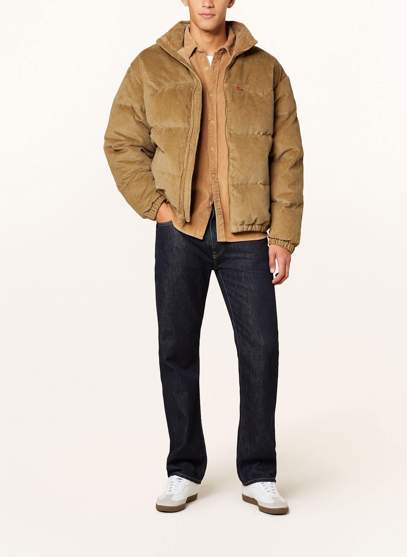 Levi's® Daunenjacke aus Cord in hellbraun