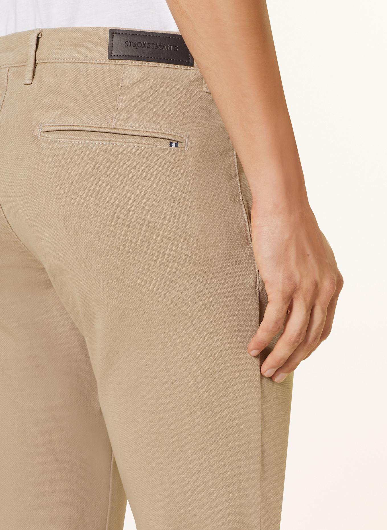 STROKESMAN'S Piqué-Chino Slim Fit, Farbe: BEIGE (Bild 6)