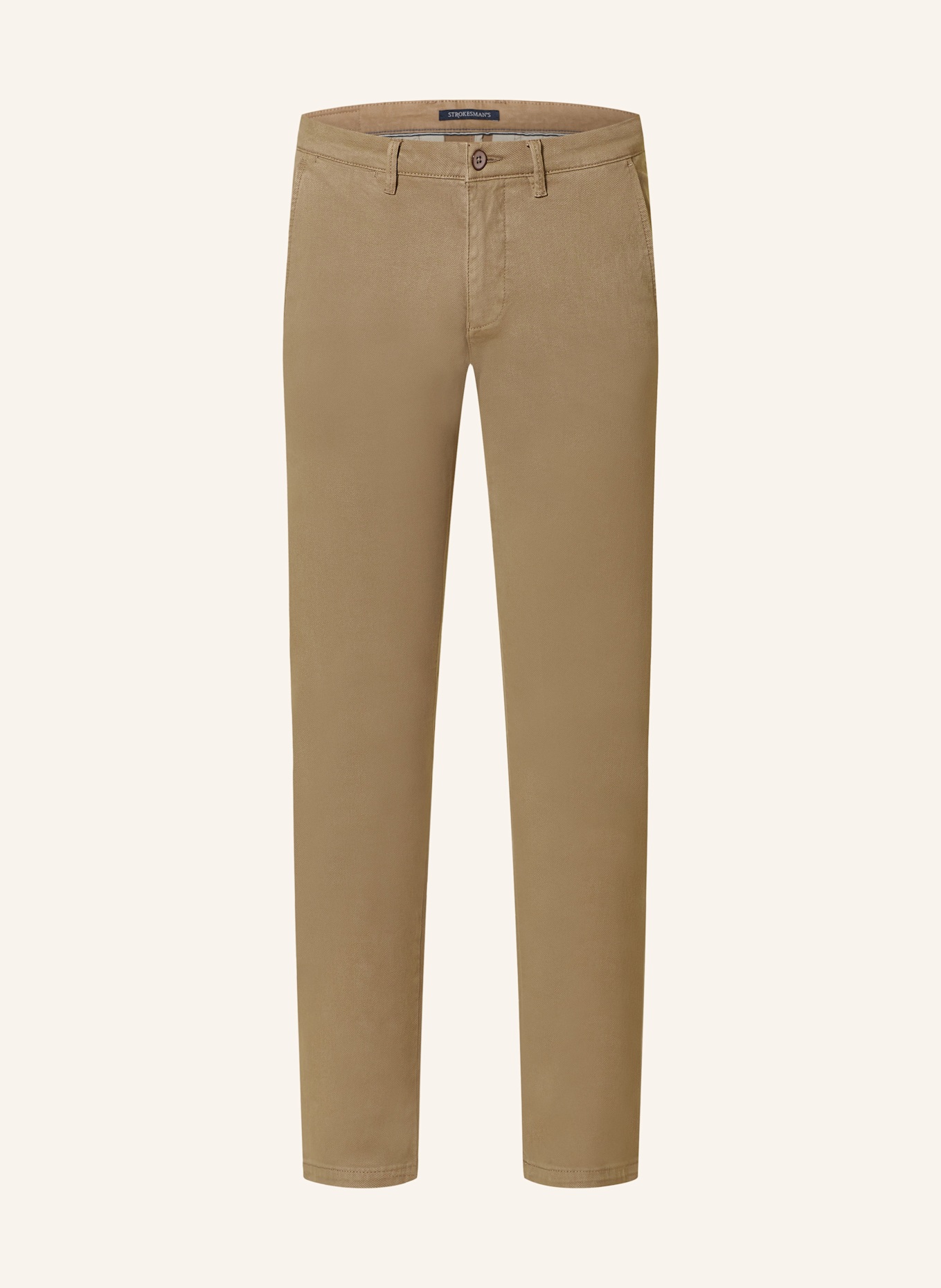 STROKESMAN'S Piqué chino slim fit, Color: BEIGE (Image 1)