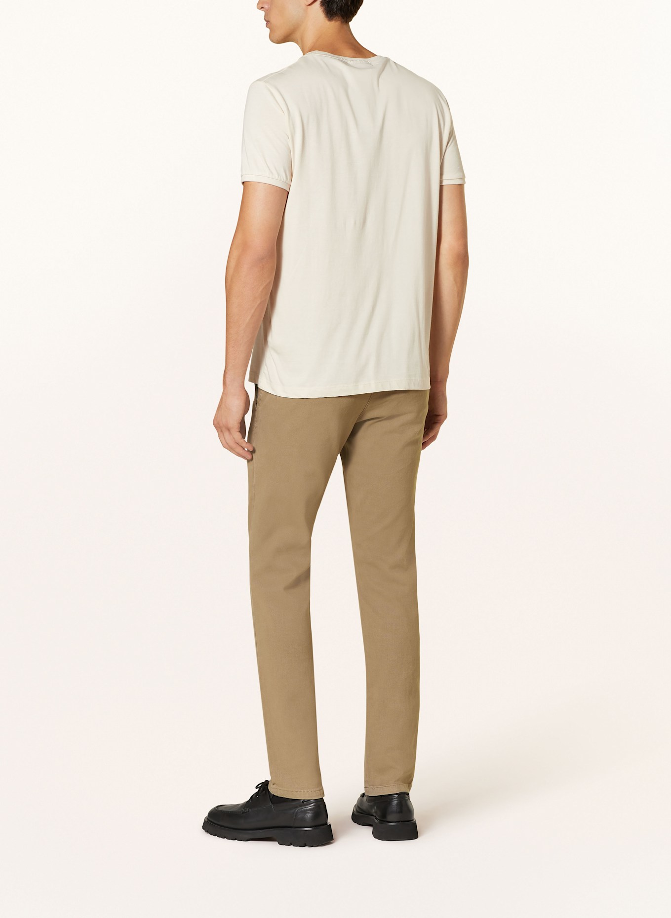 STROKESMAN'S Piqué chino slim fit, Color: BEIGE (Image 3)