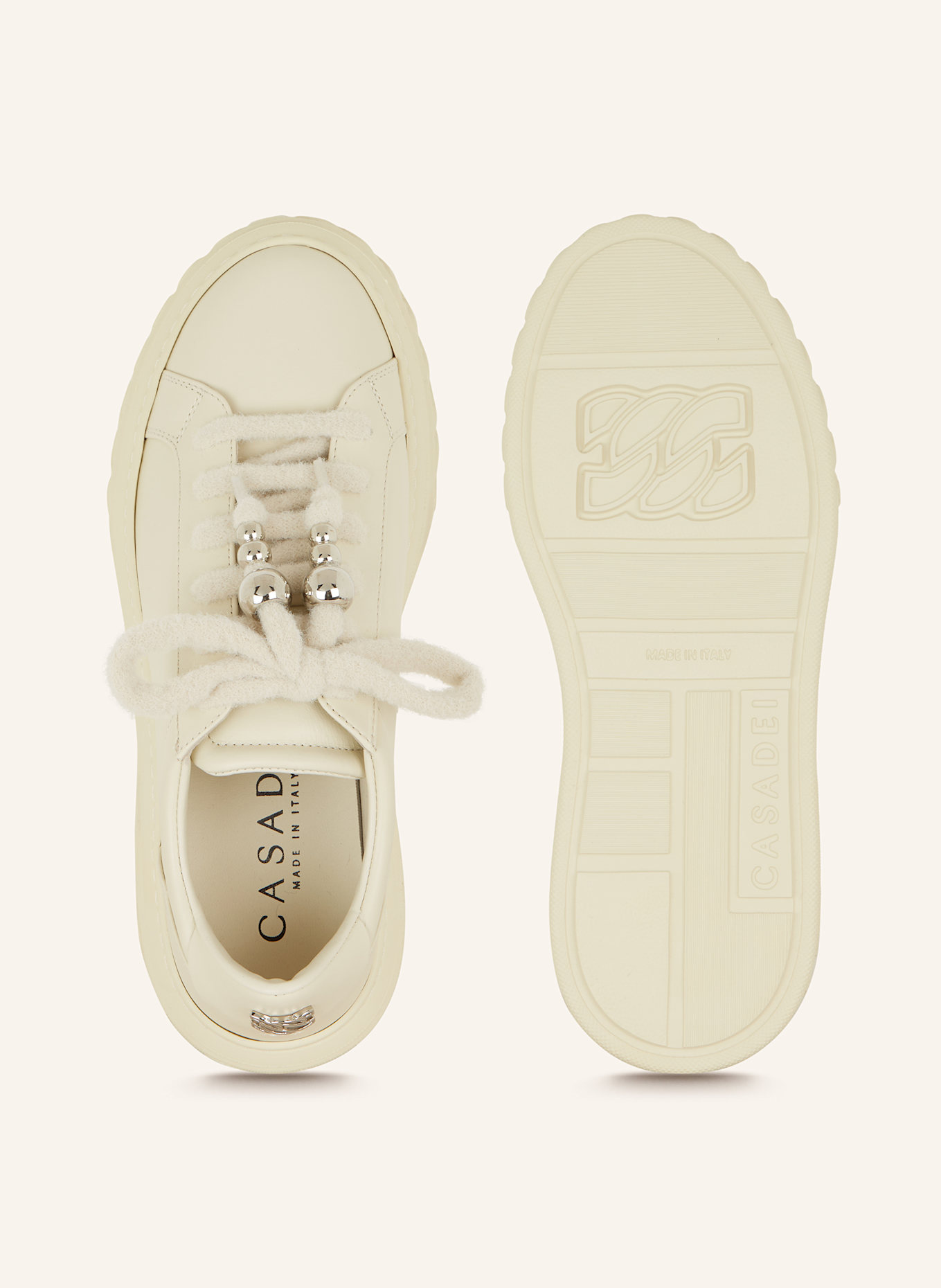 CASADEI Sneakers CHAIN in cream