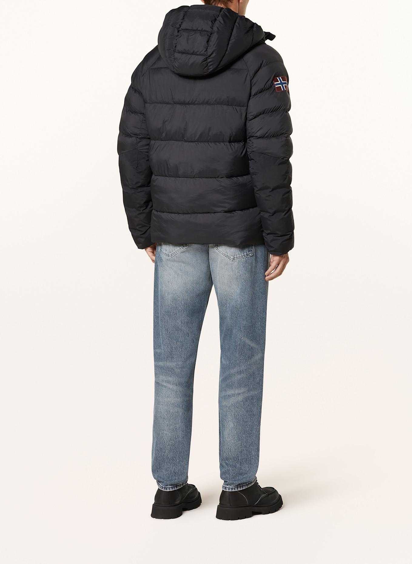 NAPAPIJRI Kurtka pikowana A-MOESA z mieszanki materiałów: CZARNY