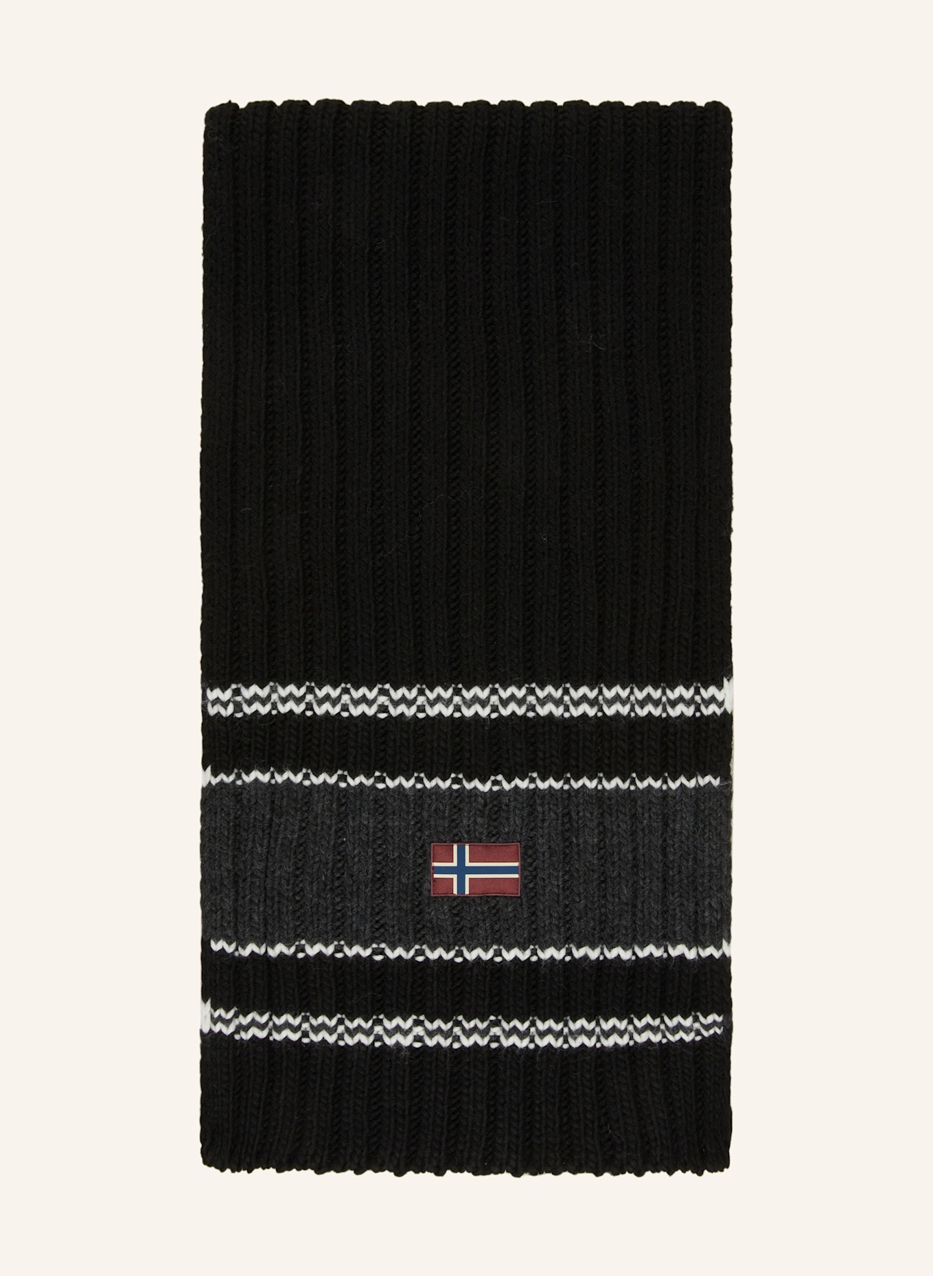NAPAPIJRI F-AREUSE scarf, Color: BLACK/ GRAY (Image 1)