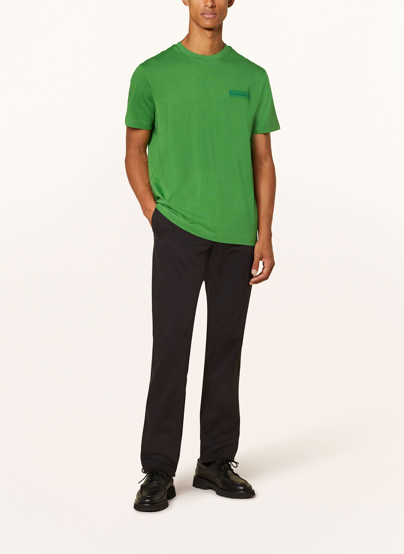 NAPAPIJRI T-shirt S-KANDER: LIGHT GREEN