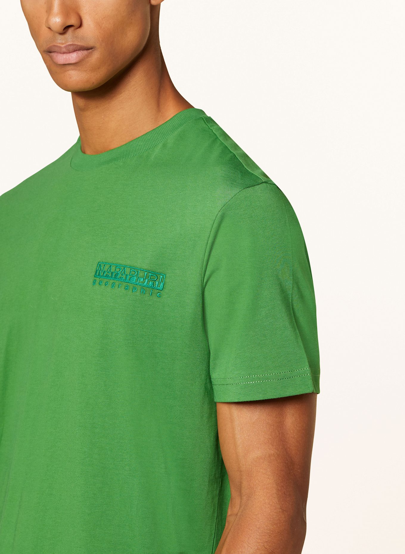 NAPAPIJRI T-shirt S-KANDER: LIGHT GREEN