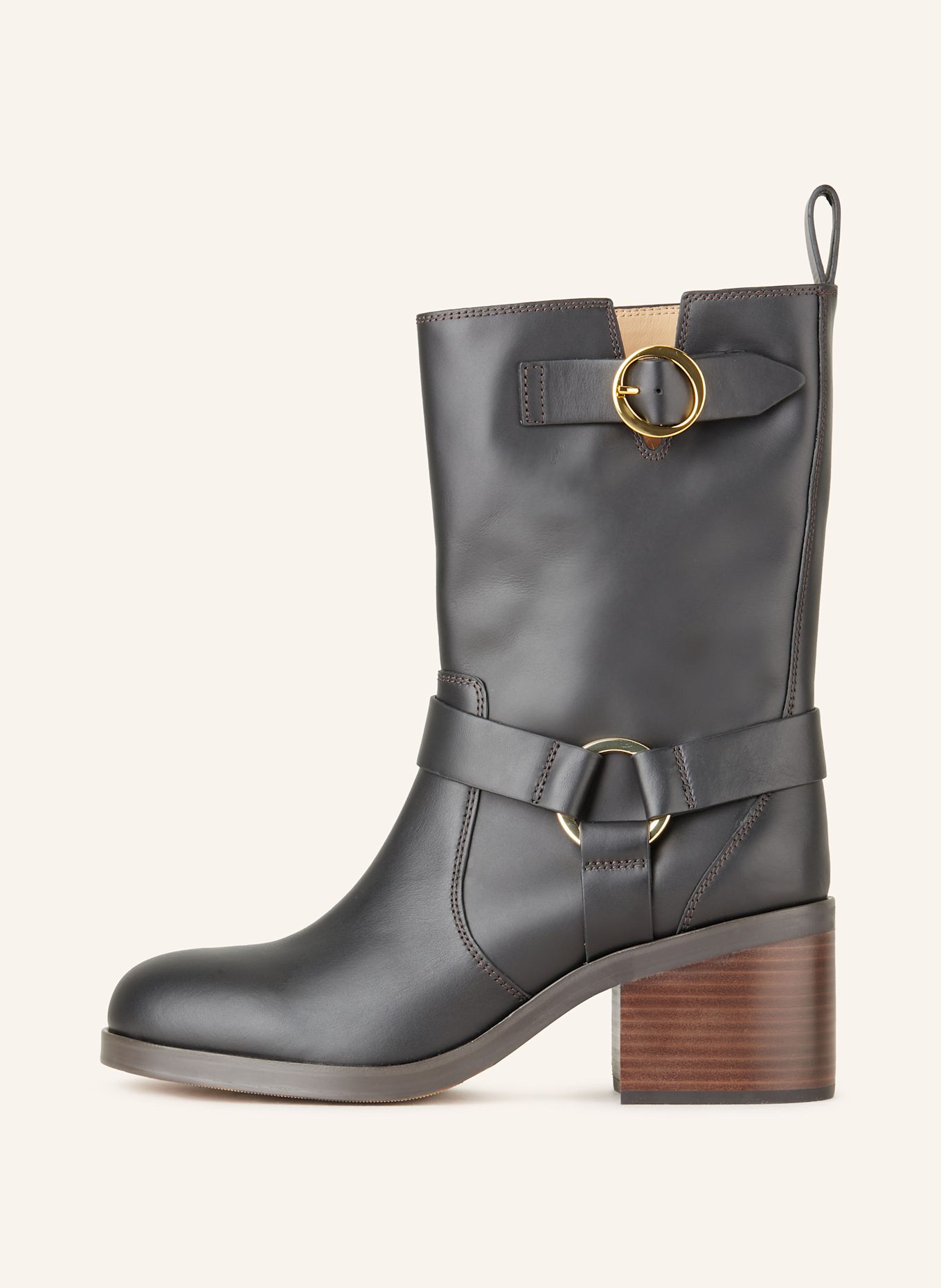 Biker boots gold store