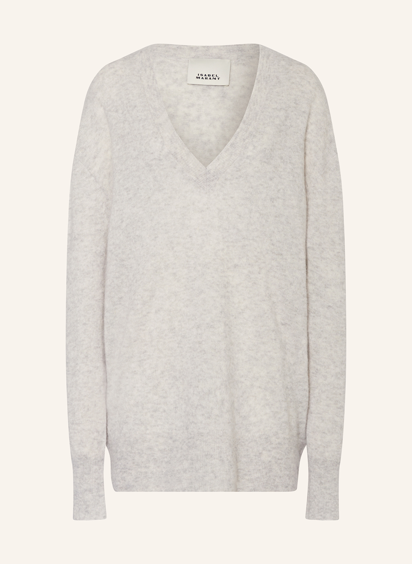 ISABEL MARANT Oversized-Pullover LARANA mit Seide: HELLGRAU