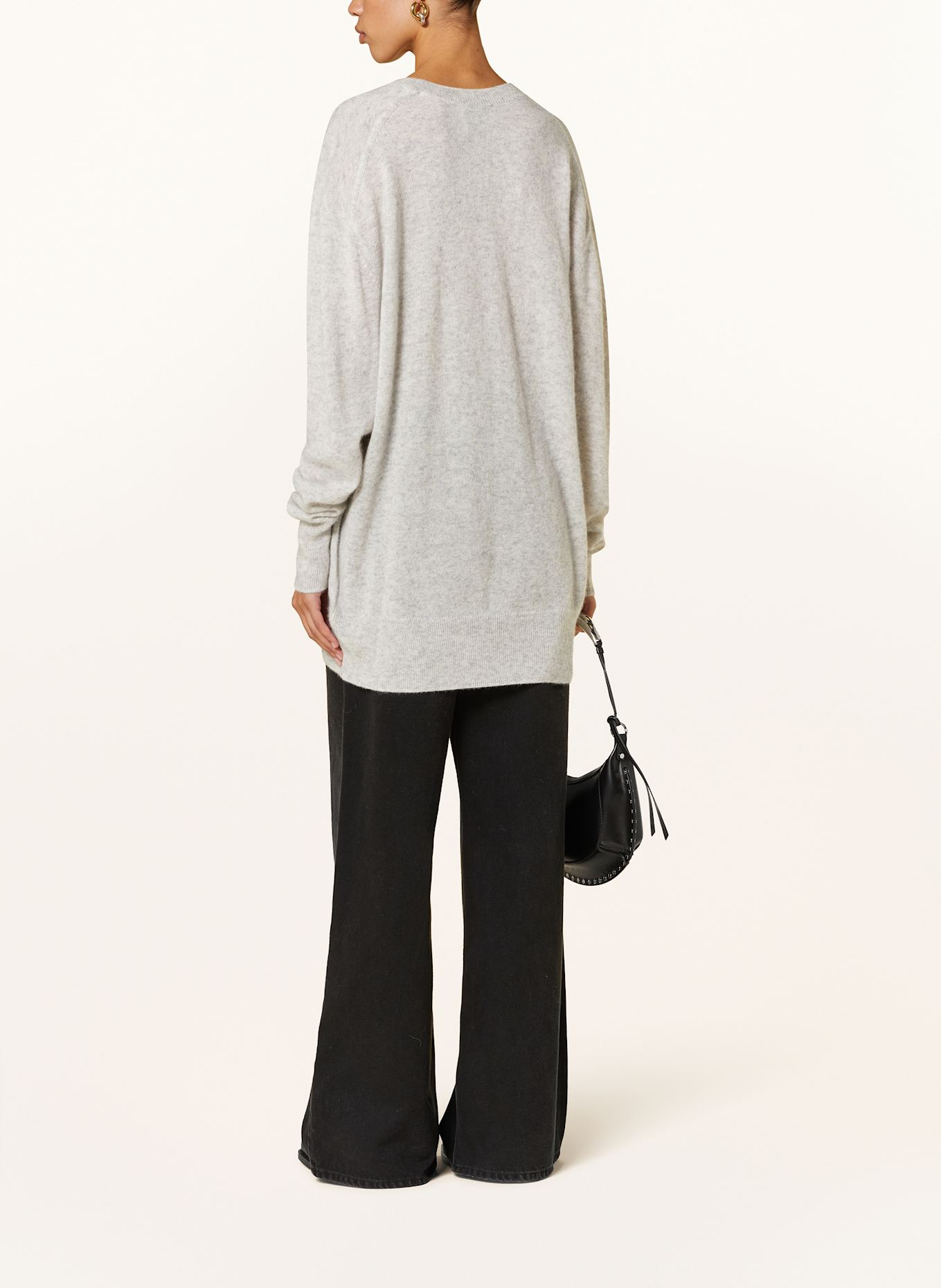 ISABEL MARANT Oversized-Pullover LARANA mit Seide: HELLGRAU