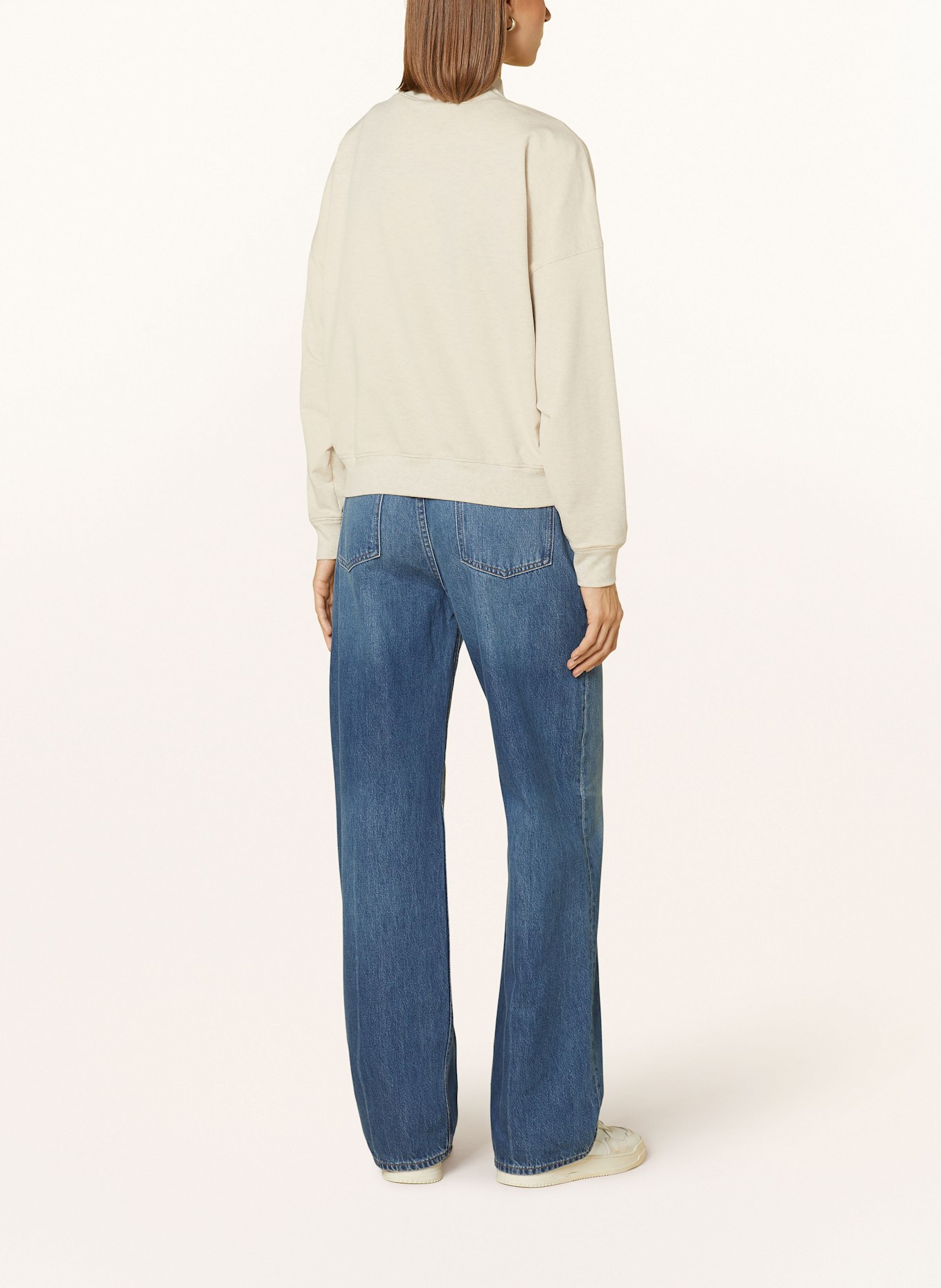 Stefan Brandt JOELLE half-zip sweater: LIGHT GRAY