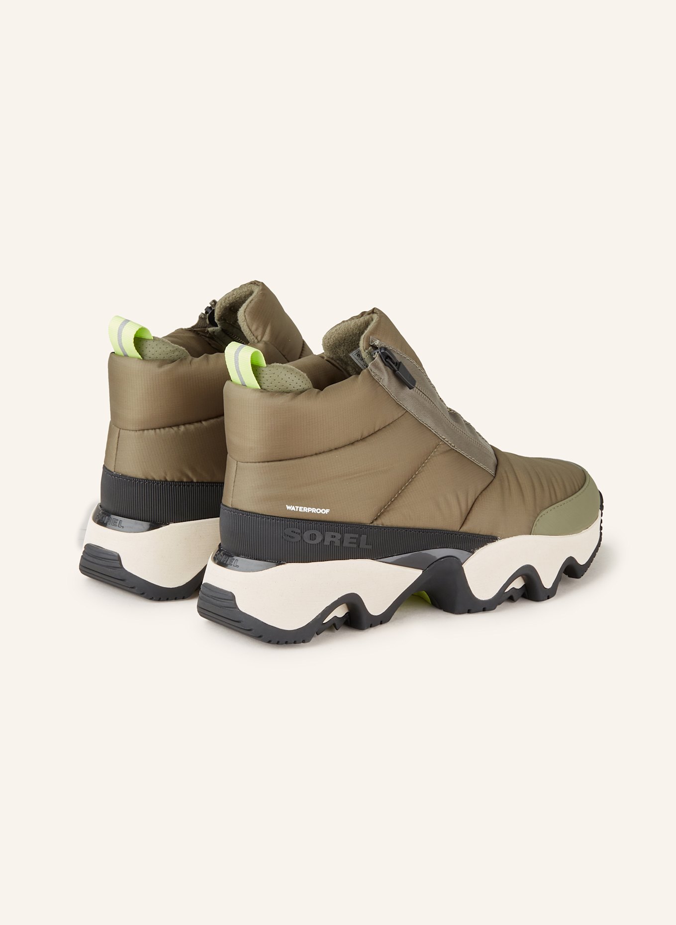 SOREL Platform boots IMPACT PUFFY: OLIVE