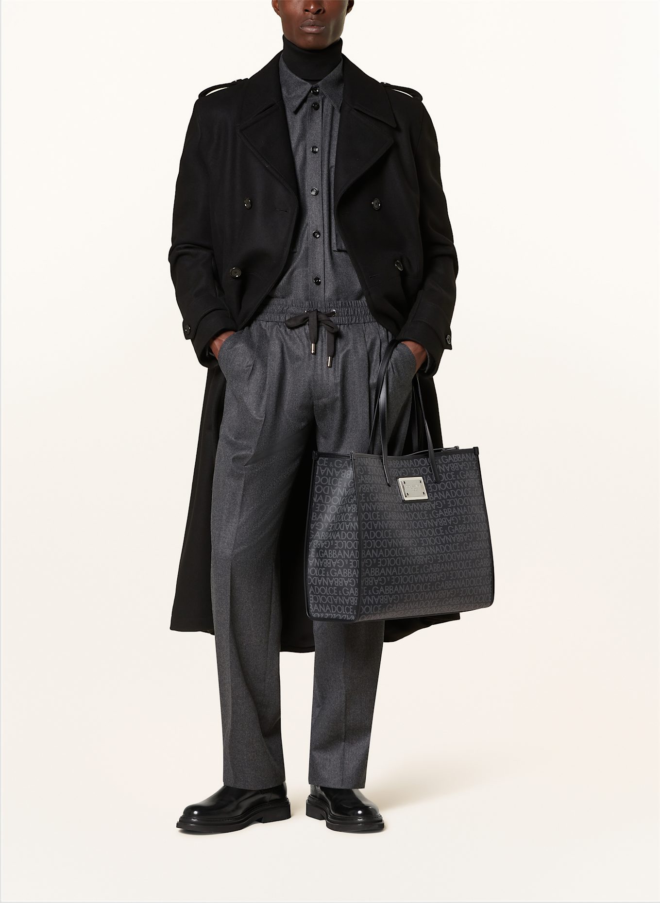 DOLCE & GABBANA Shopper, Color: BLACK/ GRAY (Image 5)