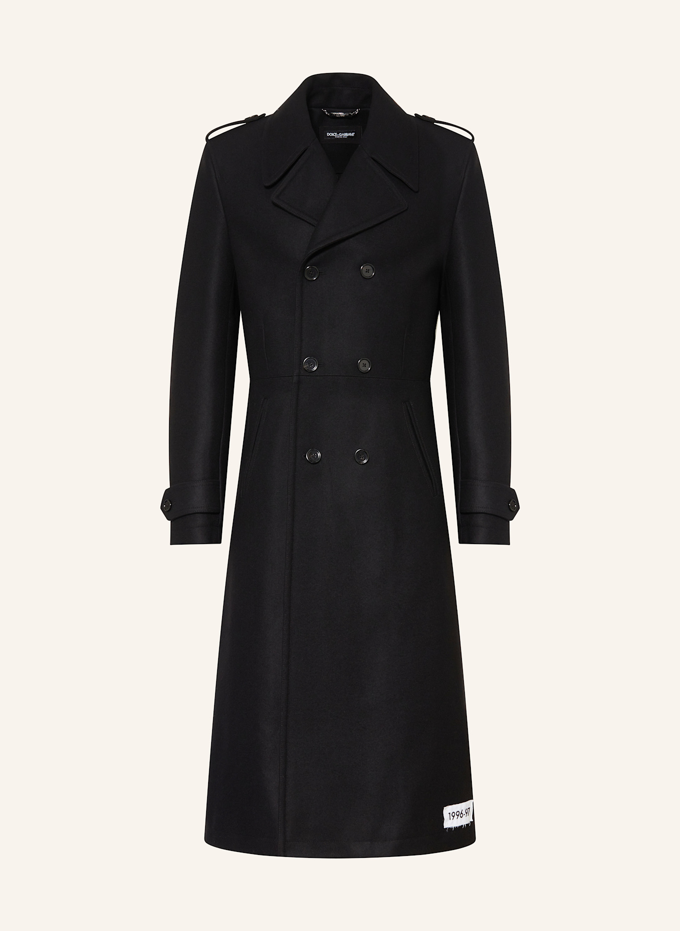 Dolce and gabbana black coat cheap