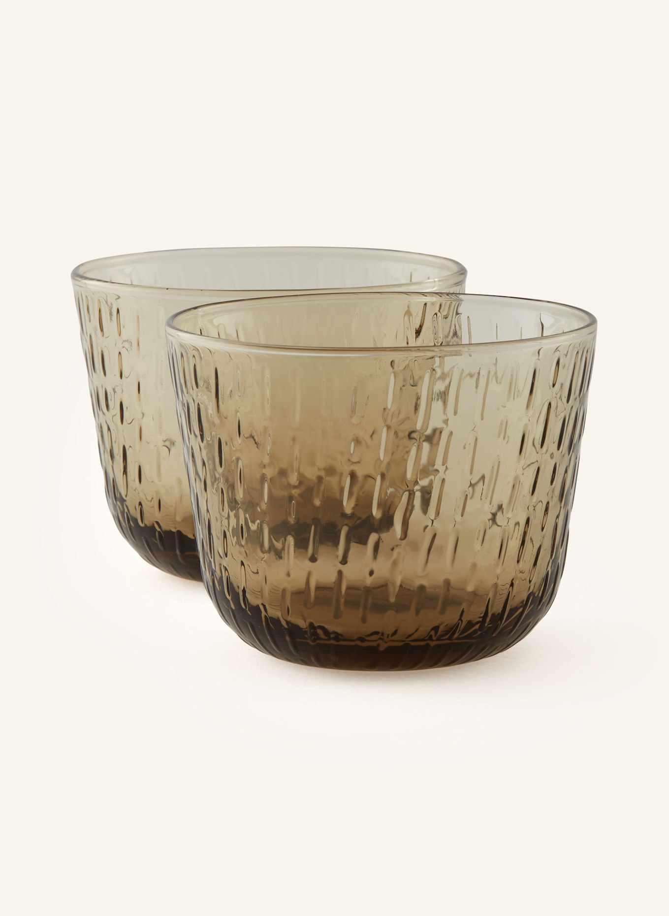 marimekko Set of 2 drinking glasses SYKSY, Color: LIGHT BROWN (Image 3)