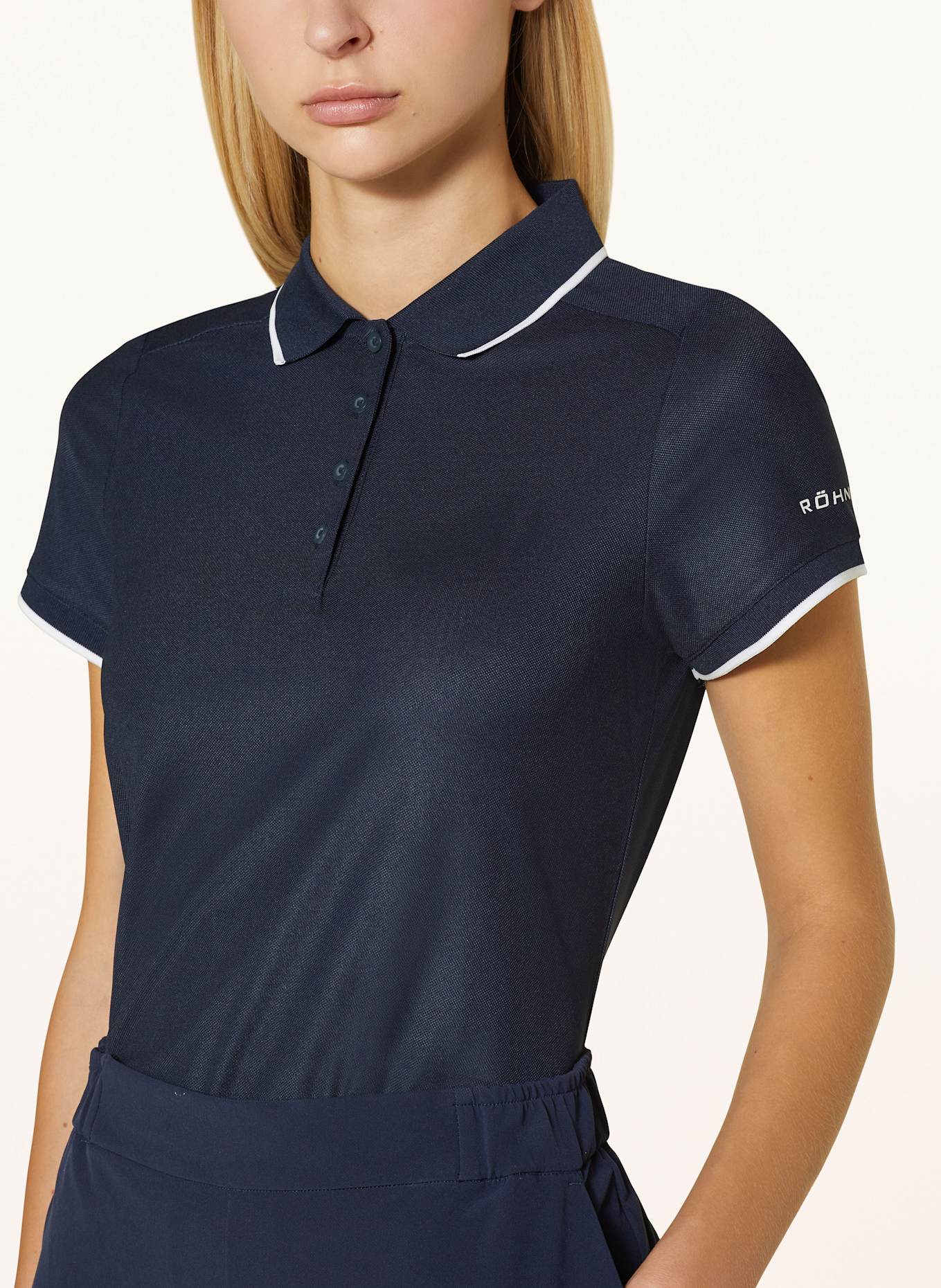 RÖHNISCH MIRIAM functional polo shirt: DARK BLUE