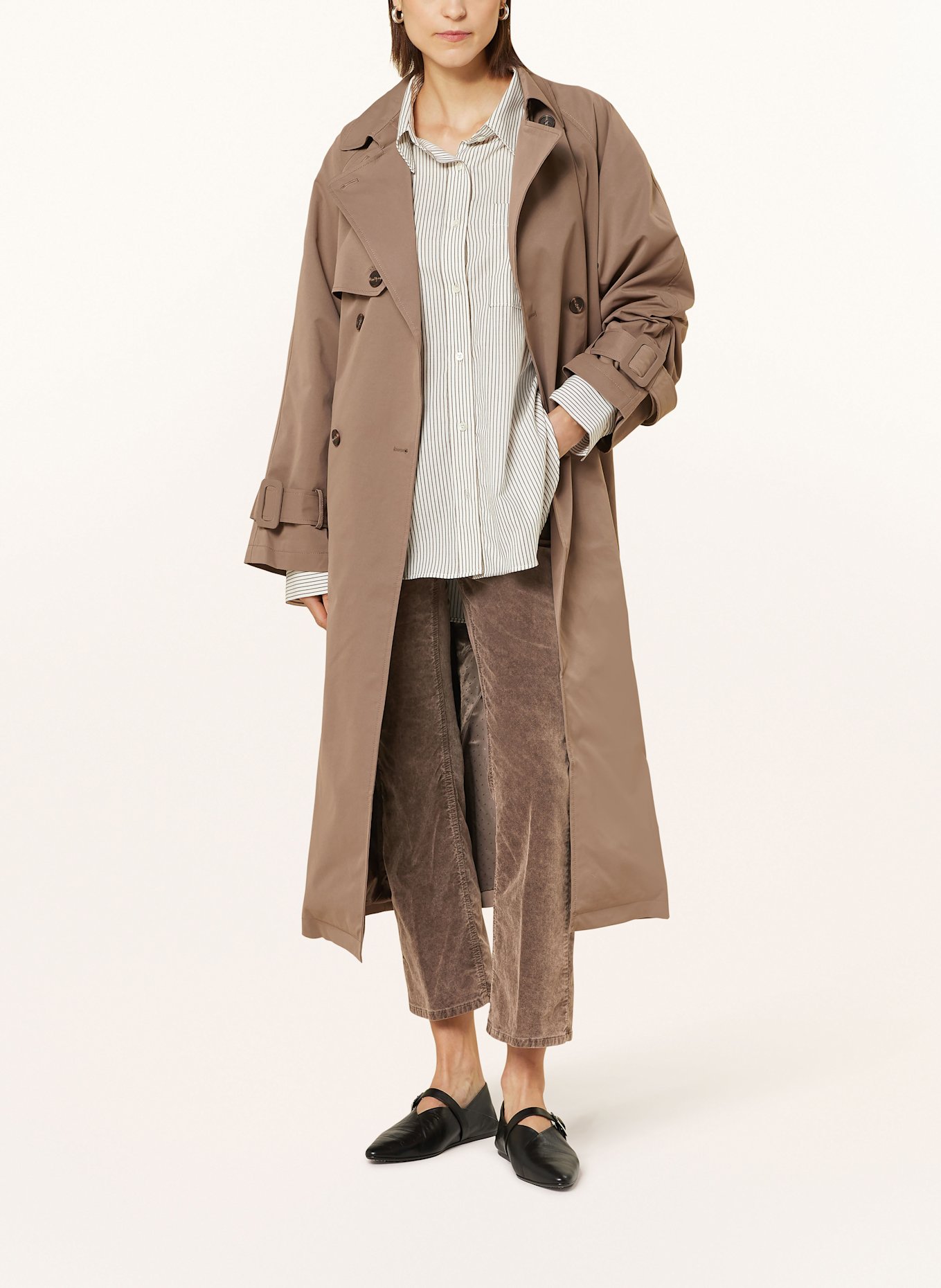 CLOSED hI-SUN 7/8 trousers in velvet: BROWN