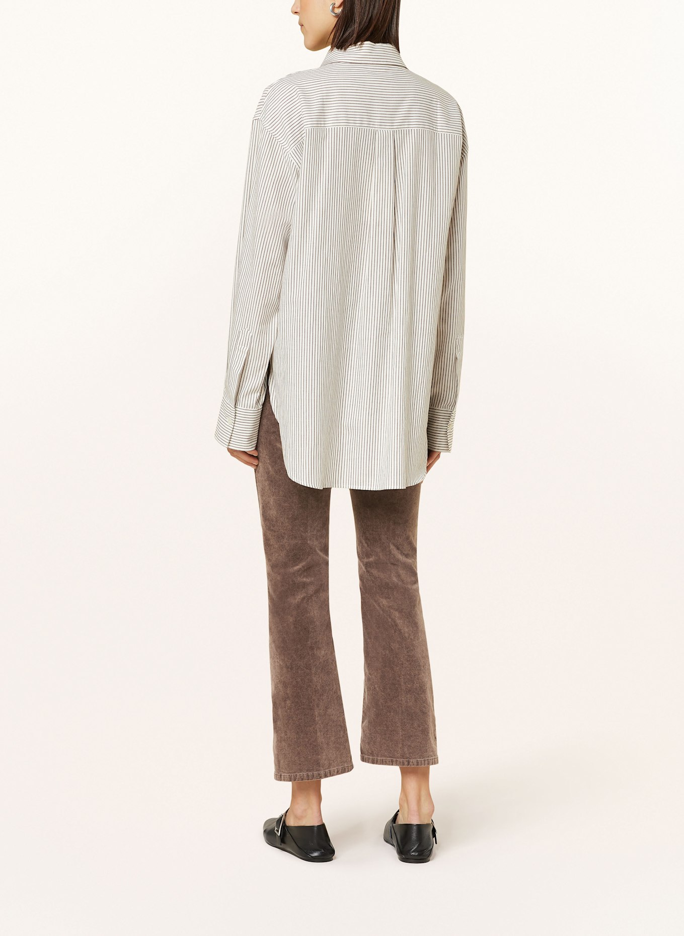 CLOSED hI-SUN 7/8 trousers in velvet: BROWN