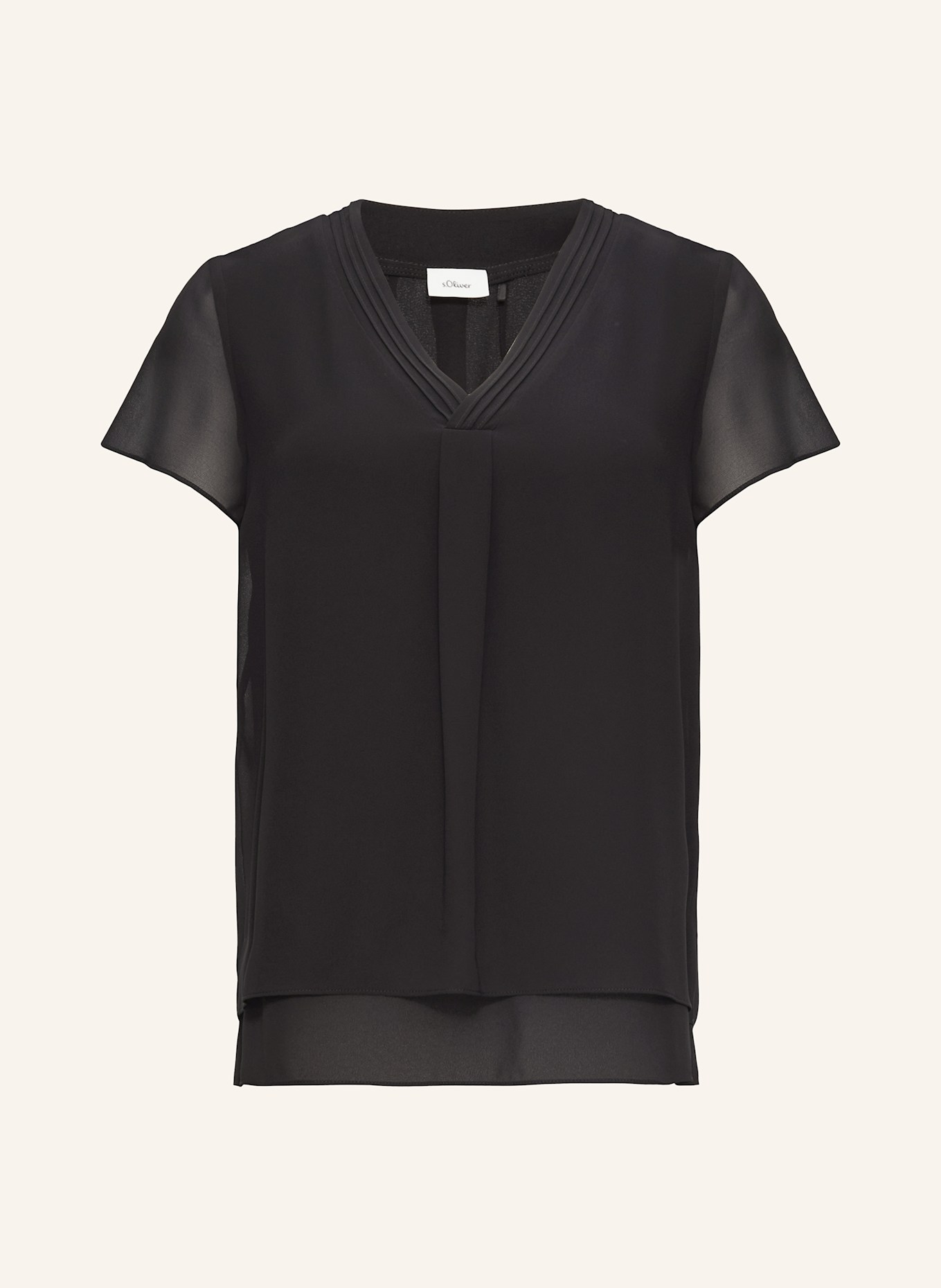 s.Oliver BLACK LABEL Blusenshirt, Farbe: SCHWARZ (Bild 1)