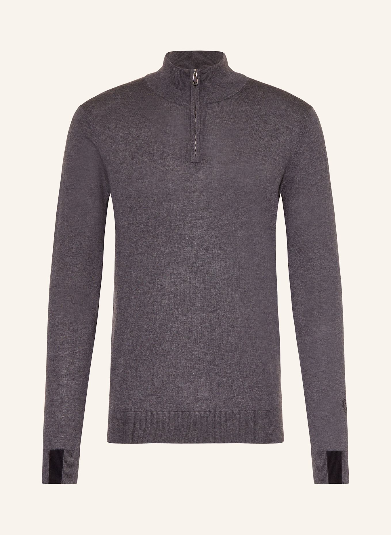 MOS MOSH Gallery Half-zip sweater MMGADAM: DARK GRAY