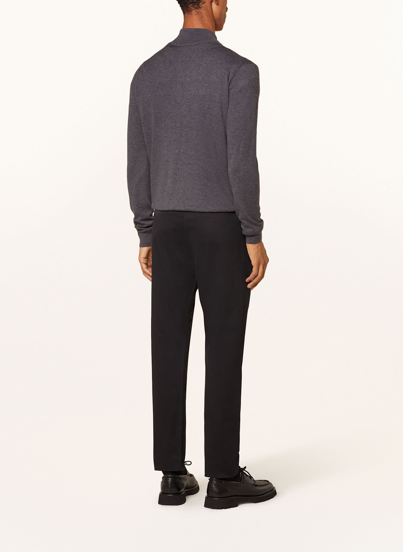 MOS MOSH Gallery Half-zip sweater MMGADAM: DARK GRAY