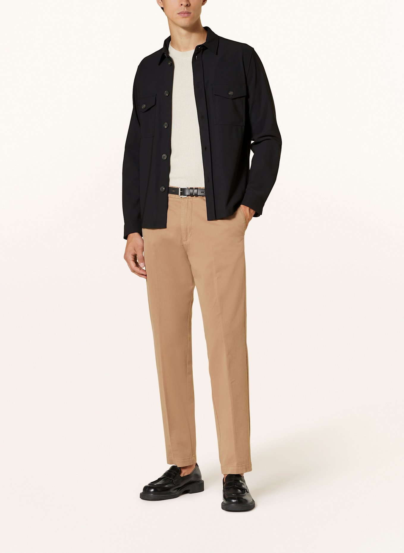 MOS MOSH Gallery Svrchní košile MMGBIRK: ČERNÁ