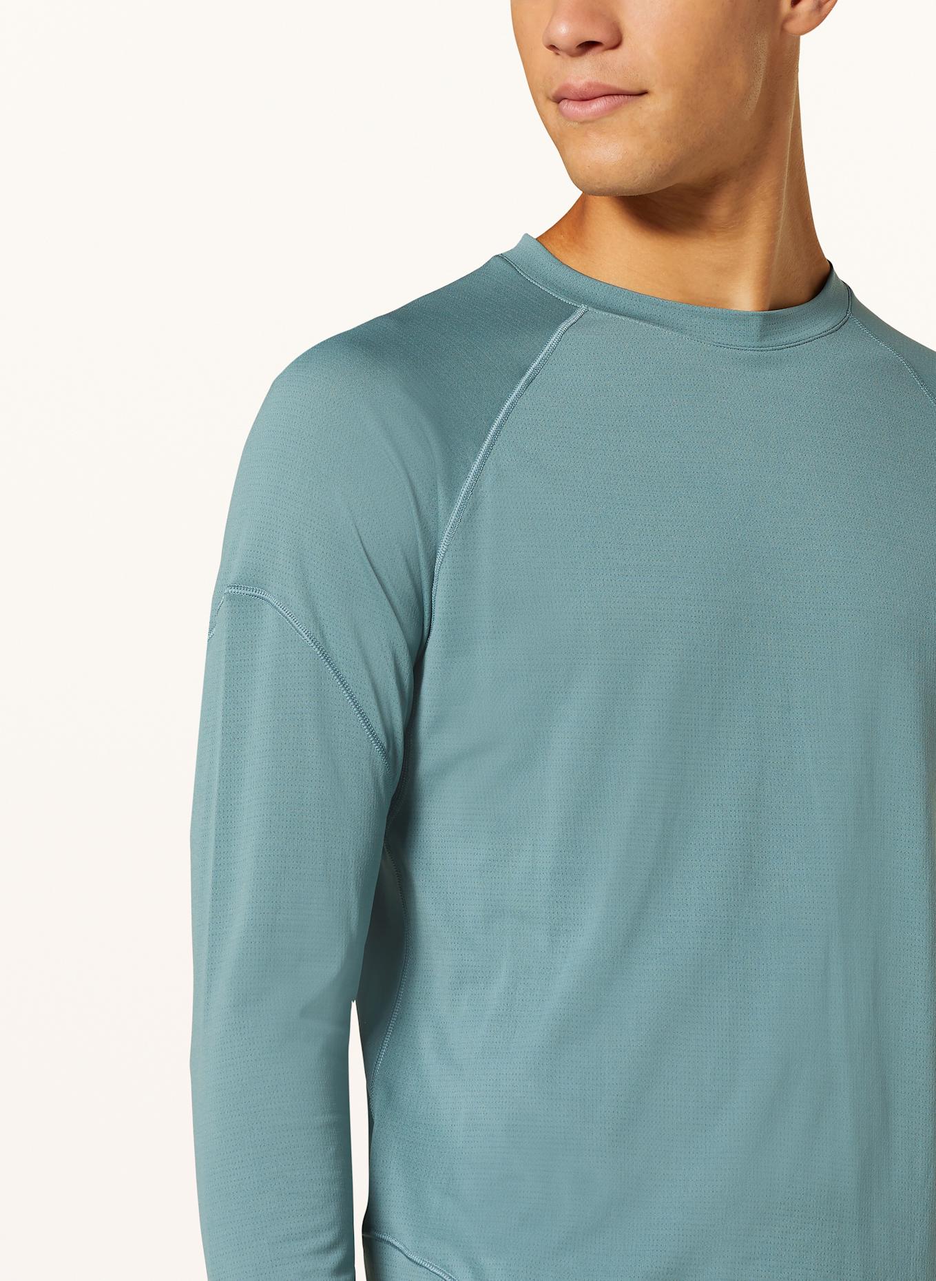 SALOMON Running shirt CROSS RUN in teal