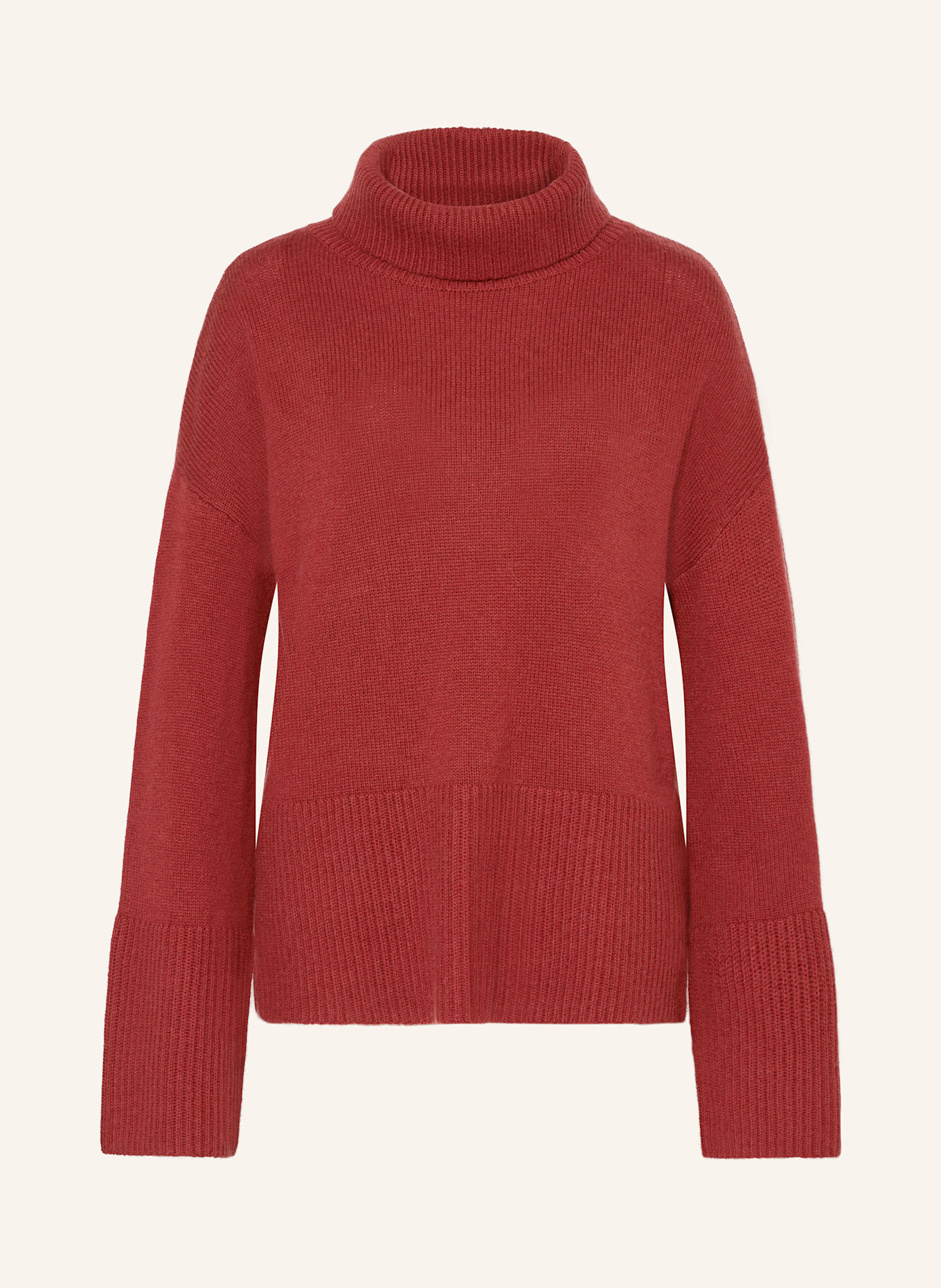 MRS & HUGS Rollkragenpullover mit Cashmere: DUNKELROT